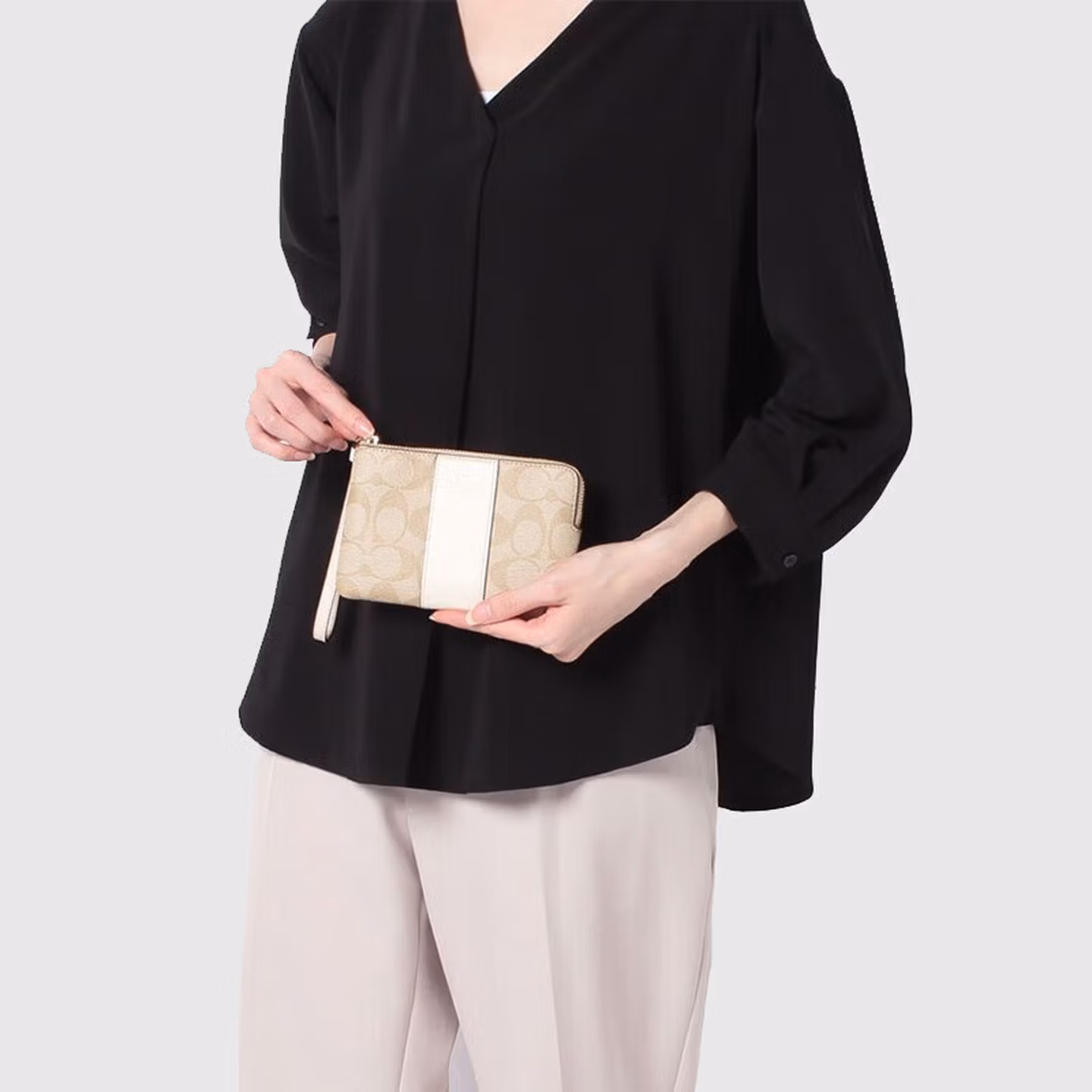 蔻驰（COACH）男包女包 经典时尚拉链手拿包七夕 F58035IMDQC