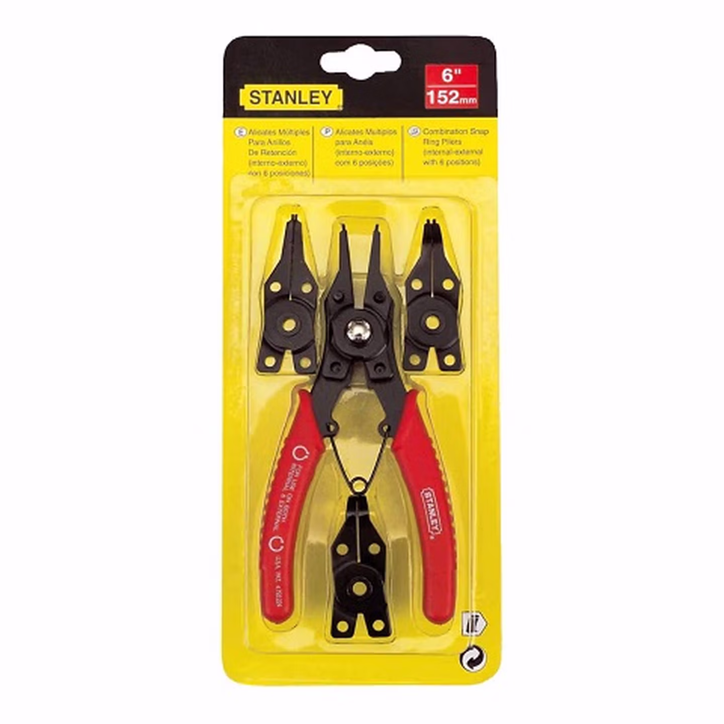 史丹利（STANLEY）换头挡圈钳6英寸弹簧钳挡圈钳内卡外卡轴用孔用卡簧钳84-