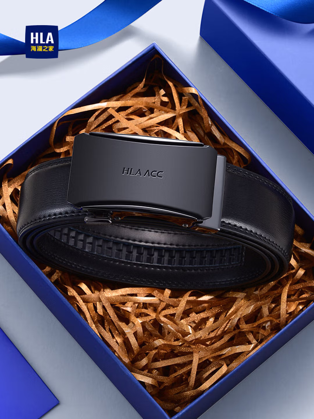 海澜之家（HLA）腰带男士真牛皮腰带礼品盒商务新款HXAYDM0ADXM962 