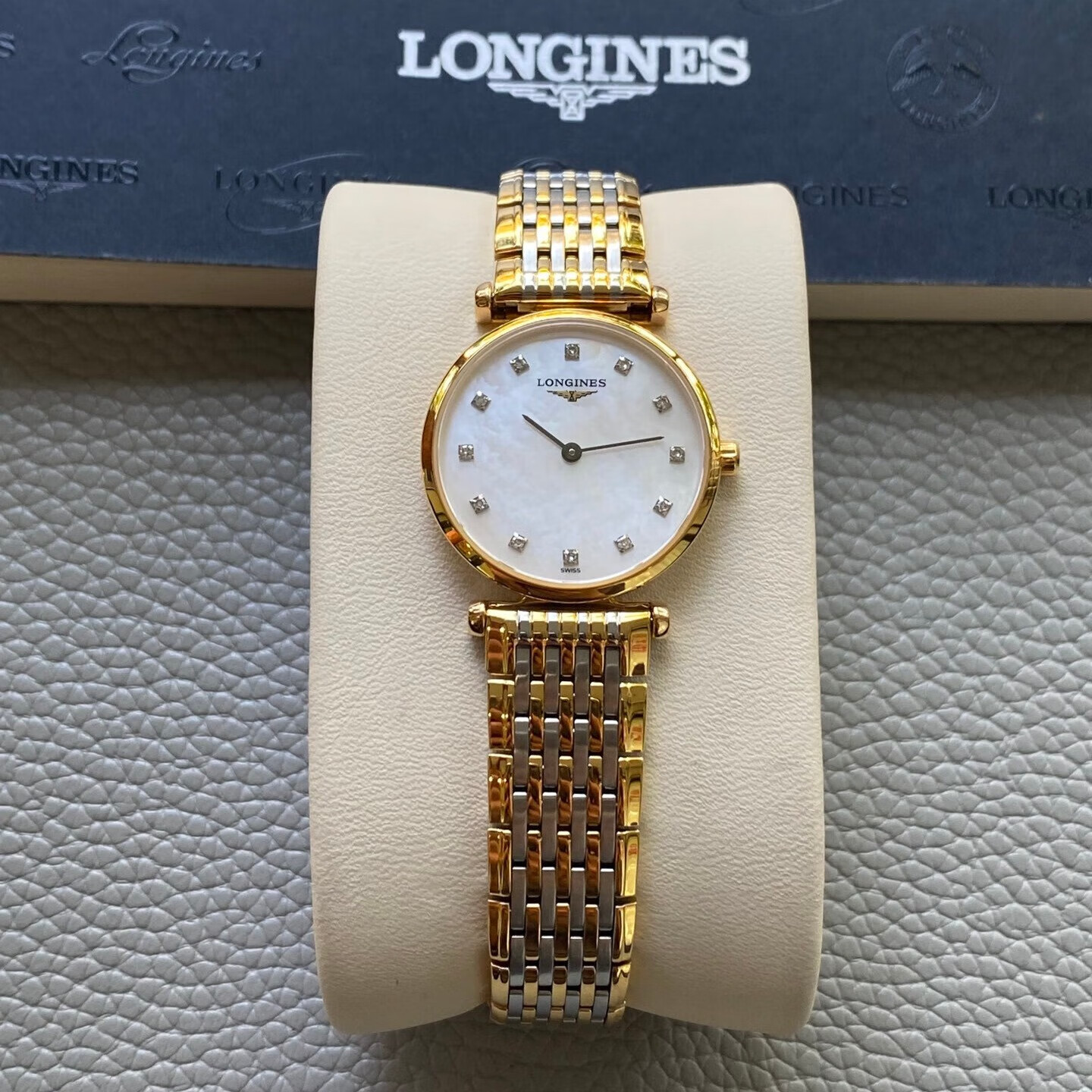 【二手99新】浪琴(Longines)嘉岚优雅系列女表休闲商务石英腕表时尚进口瑞表 L4.209.2.87.7间金钻刻-24MM