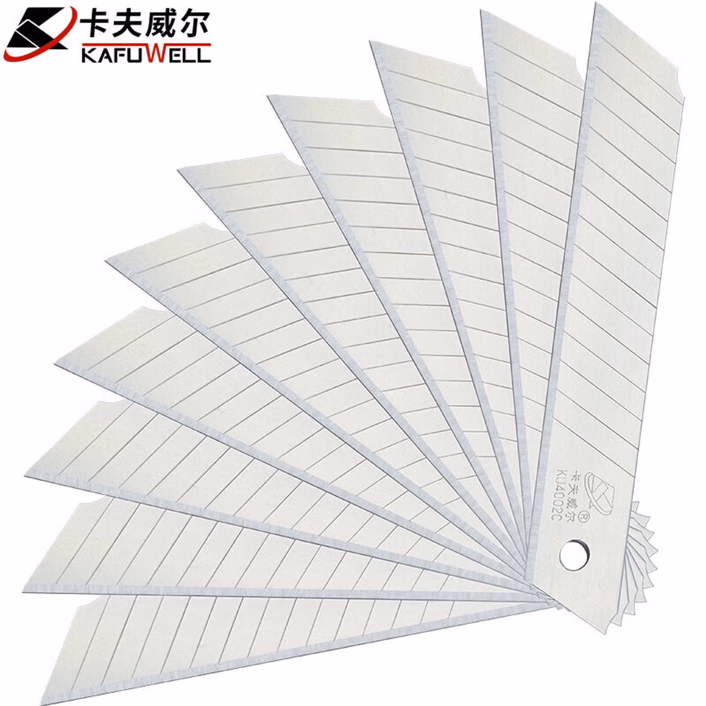 卡夫威尔 美工刀片 10片装 100*18mm 大号 裁纸刀片 KU4002C
