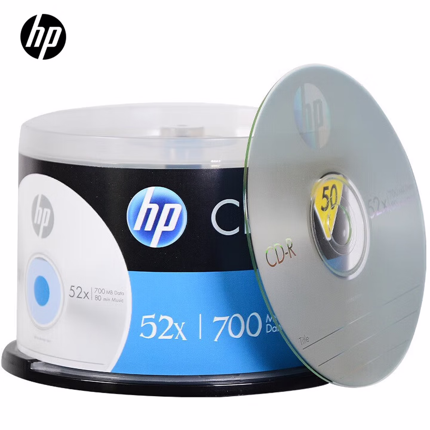 惠普刻录光盘 空白光盘 办公用 CD-R【50片 700MB 银色】