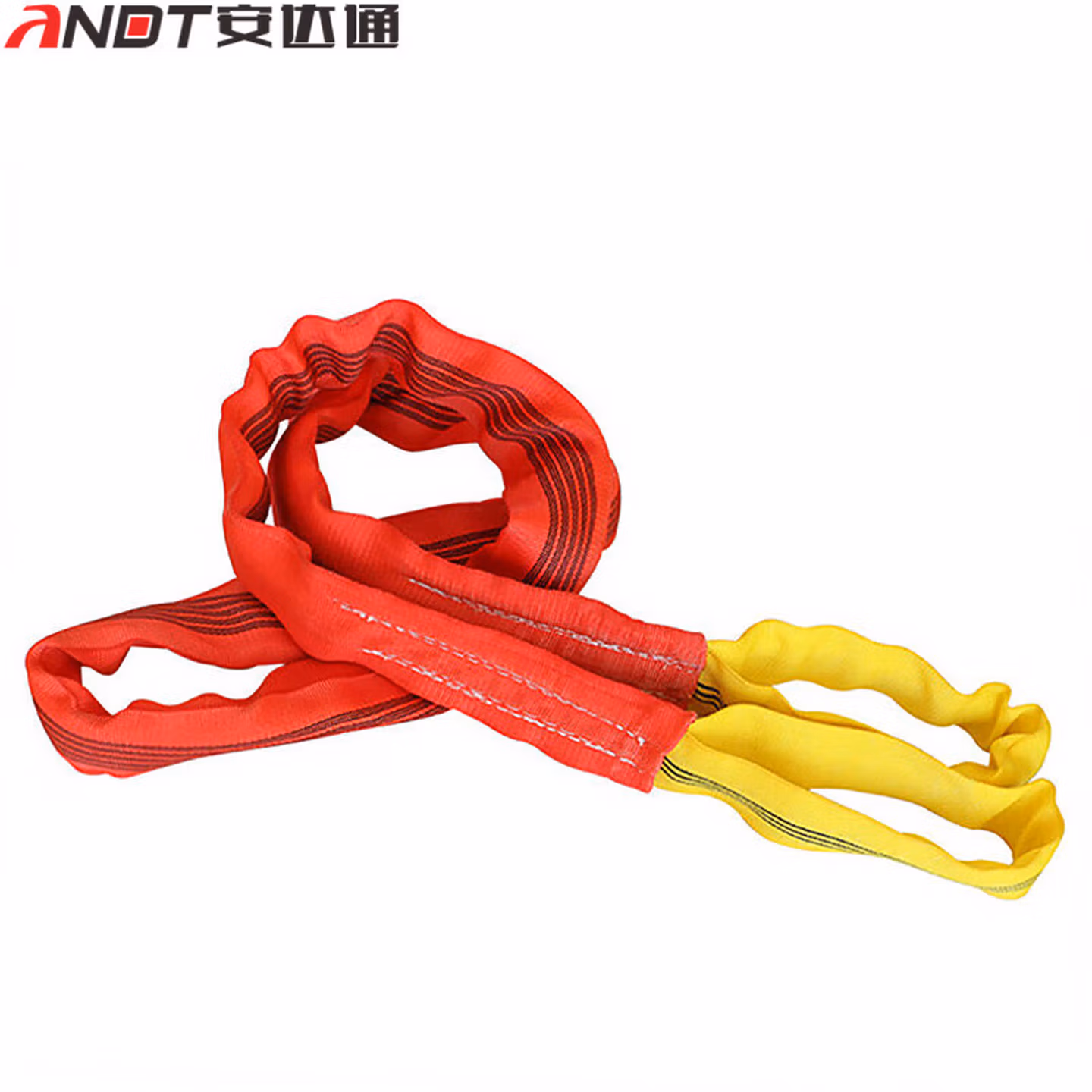 安达通 起重吊装带柔性吊带环形吊装带圆形软吊装带柔性双扣行车吊带 2吨2米