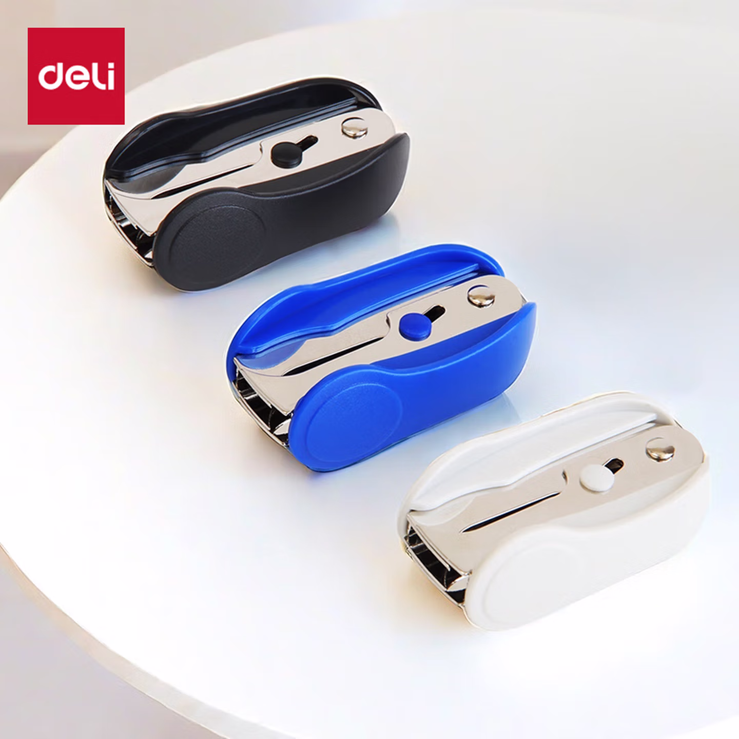 得力(deli)12#高效省力弧形起钉器拔钉器  带安全锁 订书机配套工具 混色