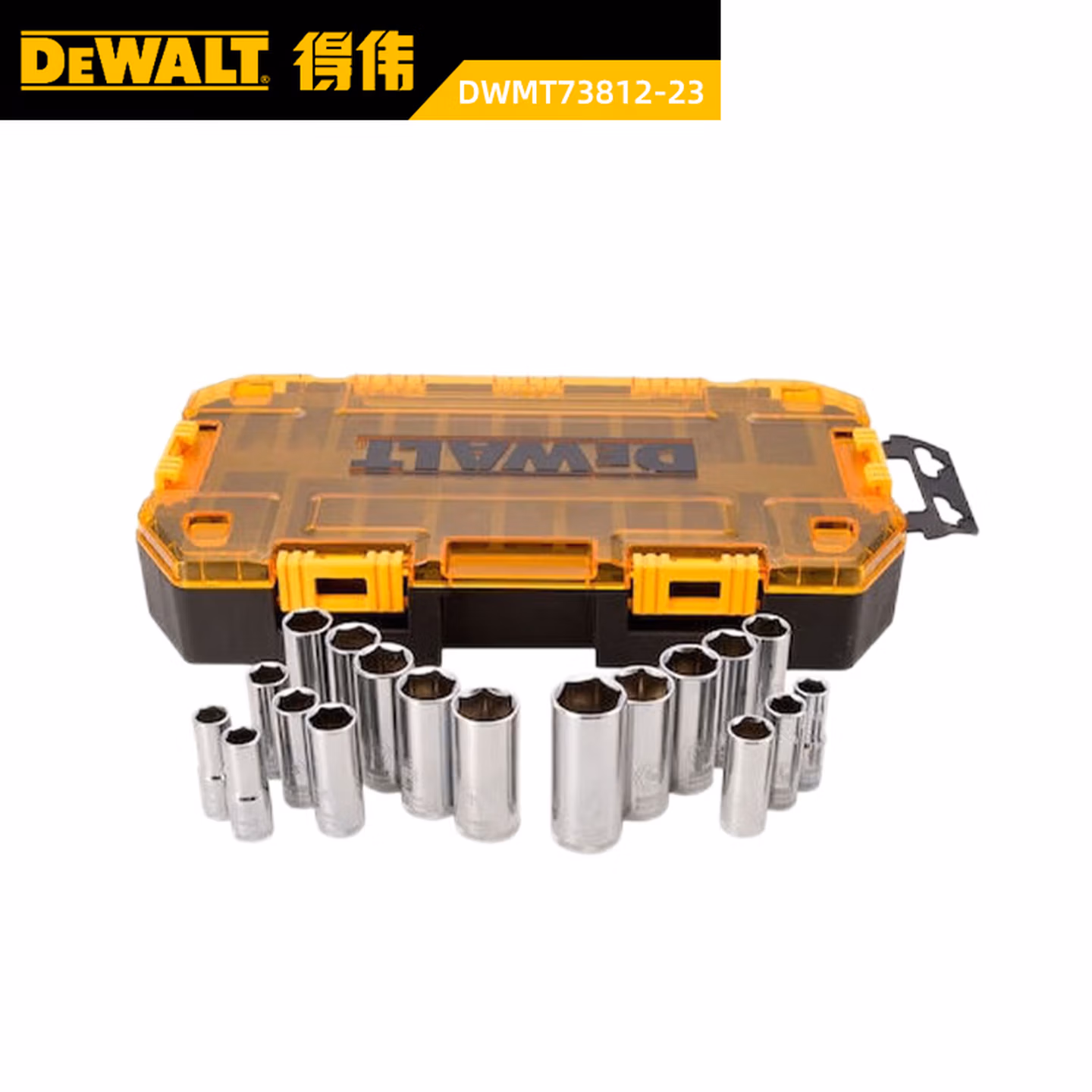 DWMT73812-2338件 3/8公英制组合套筒套装