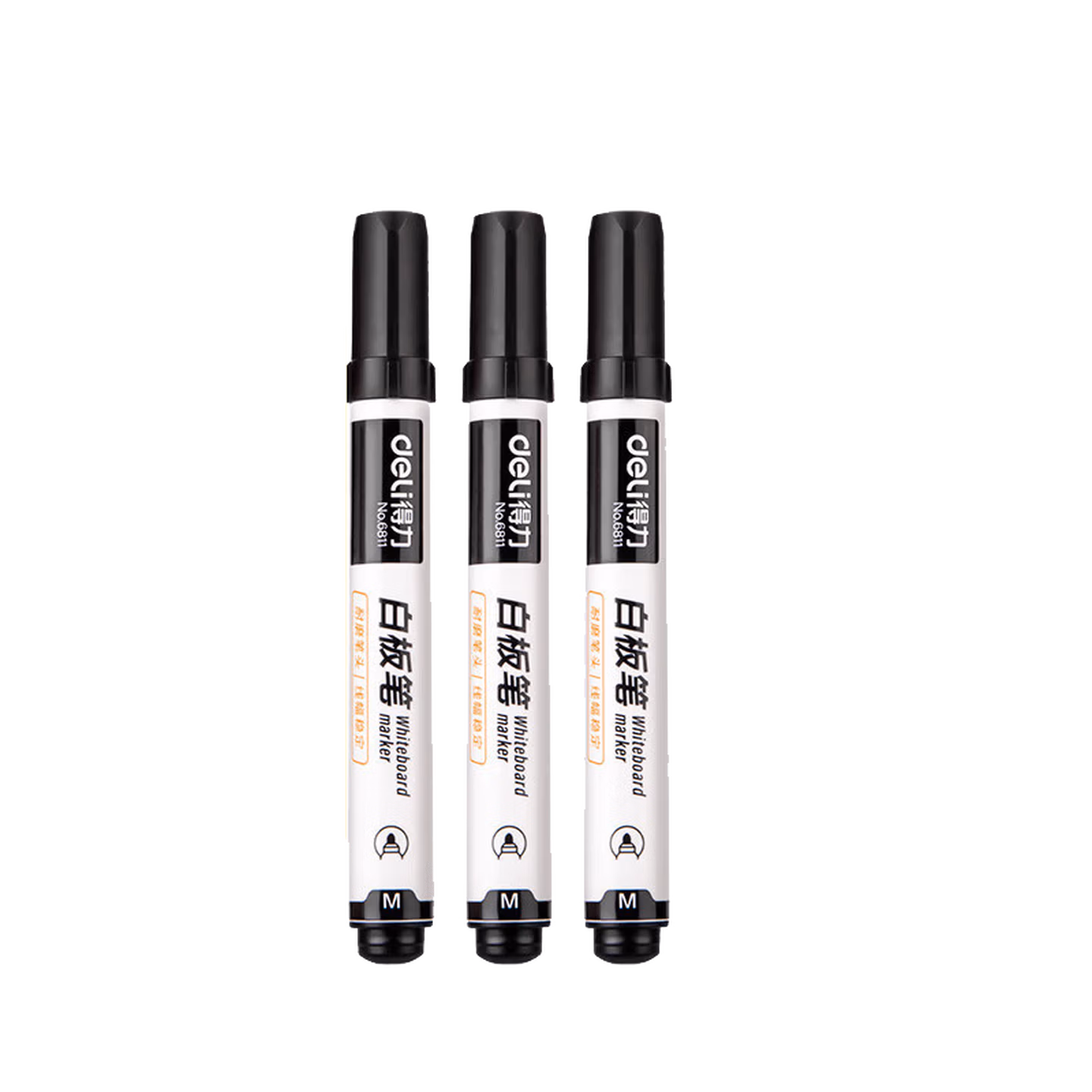 得力	DELI 白板笔 6811 	1.8mm 黑色	1	支