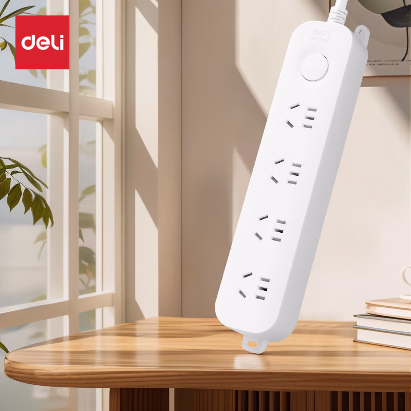 得力新国标安全插座 插线板/插排/排插/插板/接线板/拖线板延长线 总控开关 4