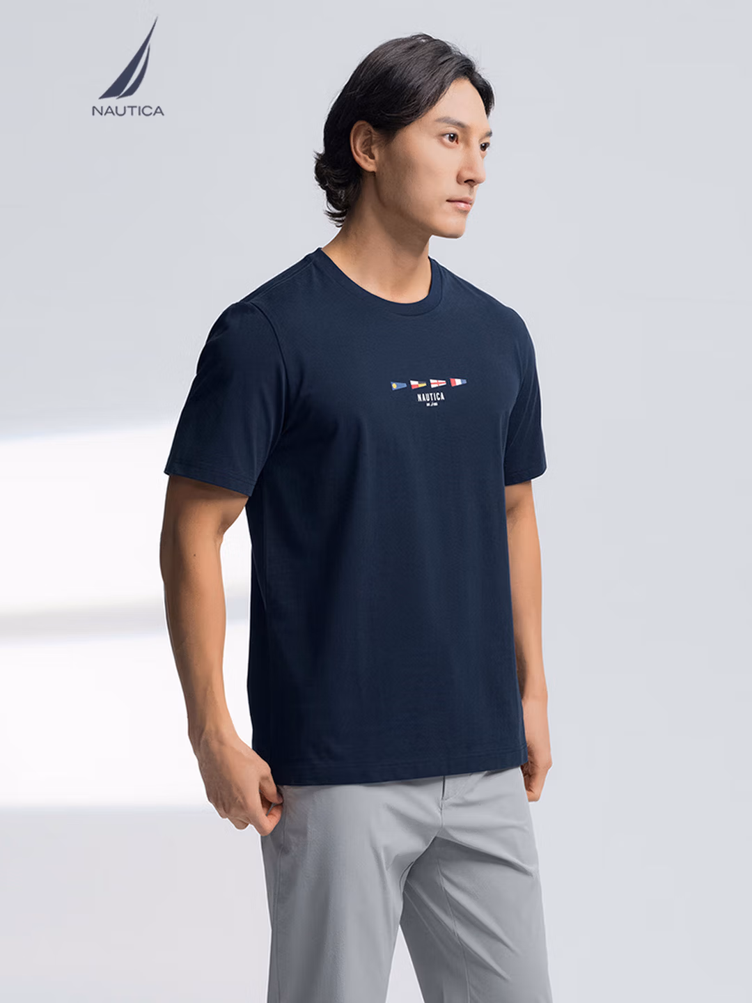 Nautica 诺帝卡 索罗娜凉感 男式圆领短袖T恤 TO5207 Plus会员折后￥119.45