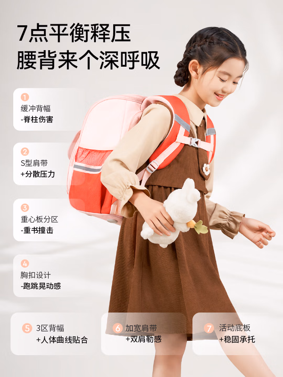 IGROW 爱果乐 护脊减负版轻量儿童书包 12L 京东优惠券折后¥79.12包邮