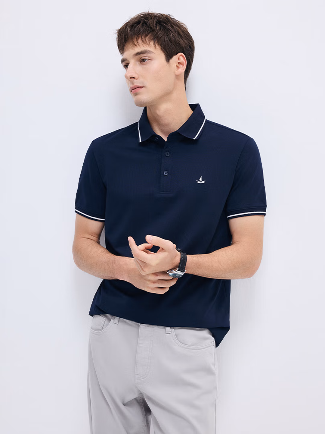 Navigare 意大利小帆船 凉感抑菌 男式短袖Polo衫 Plus会员折后￥113.97 多色可选