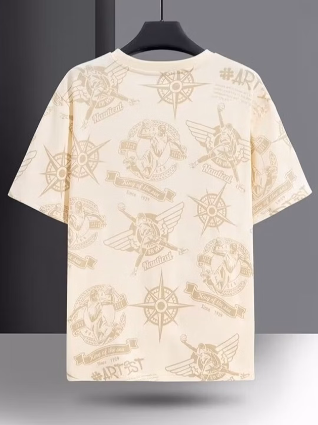 Herr t-shirt med korta ärmar och gradient grå_voghion.com