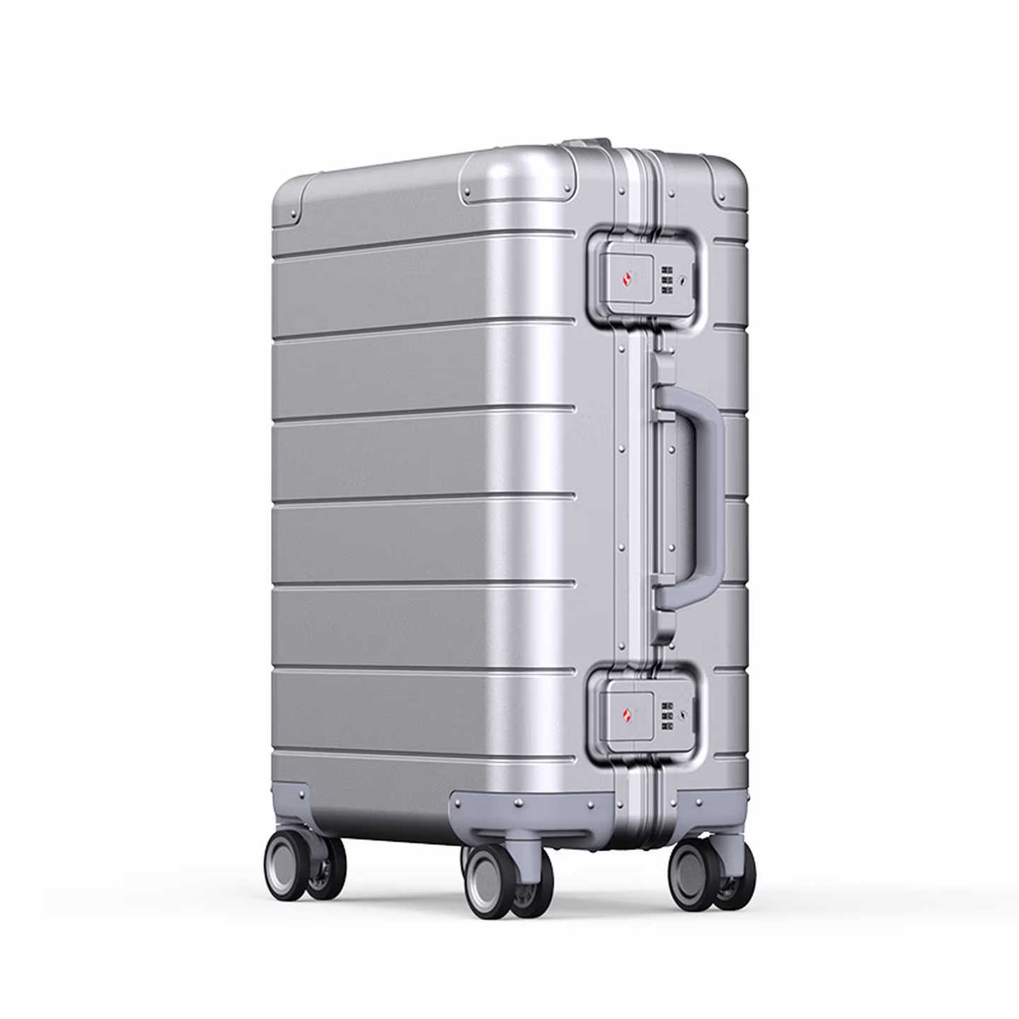 小米米家米家行李箱20英寸登机箱铝美合金金属旅行箱拉杆箱密码箱 银色 20英寸 