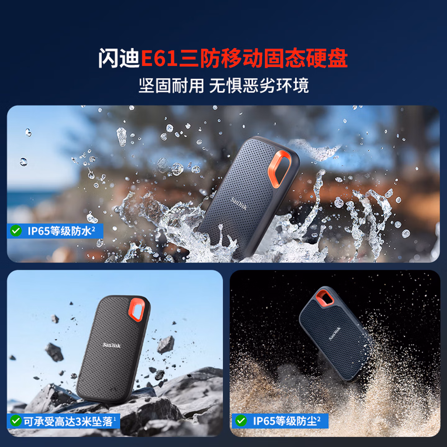 闪迪（SanDisk）4TB Type-c USB3.2 NVMe移动固态硬盘（