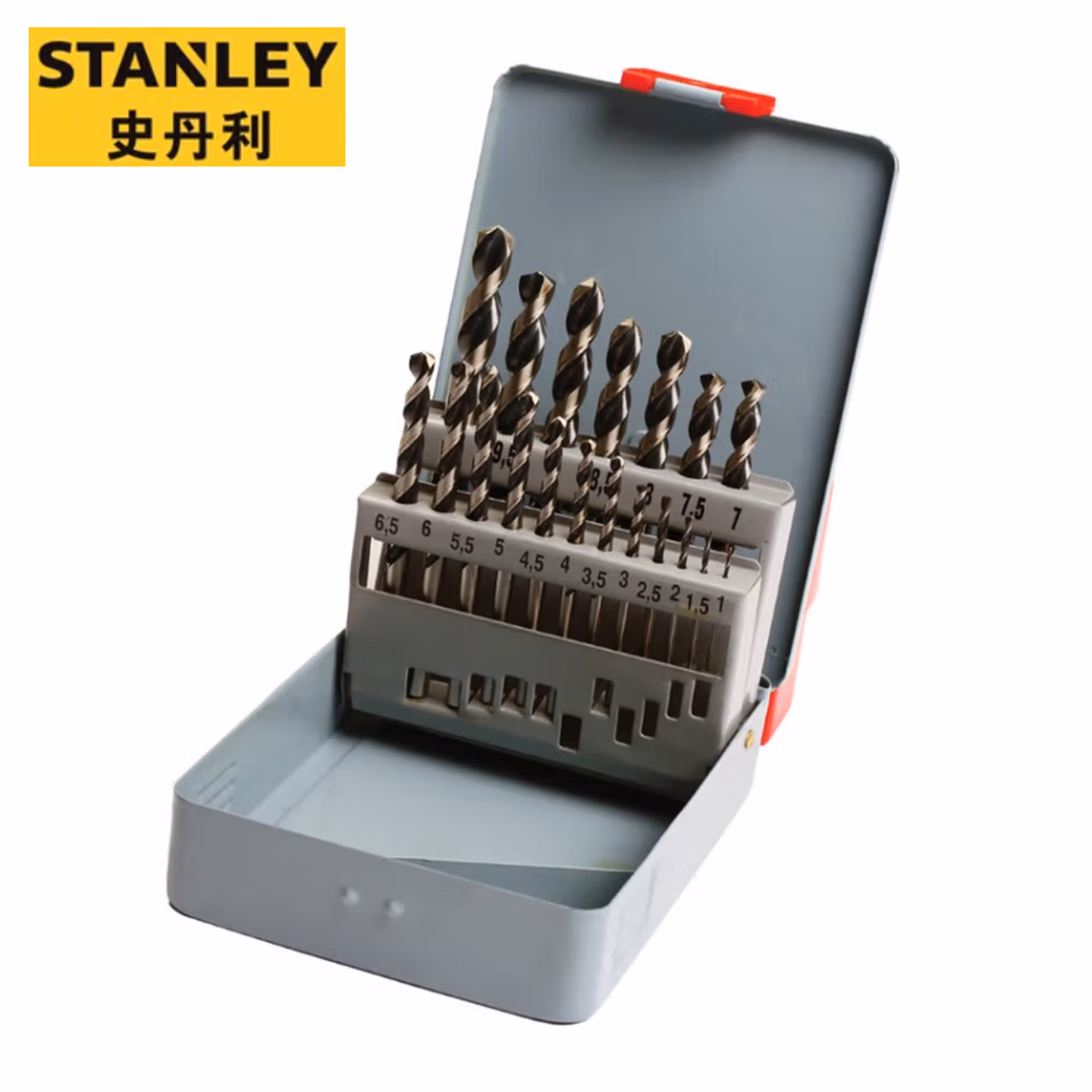 史丹利（STANLEY）19支装高速钢麻花钻头组套HSS电钻钻头钻床钻咀钻头套装