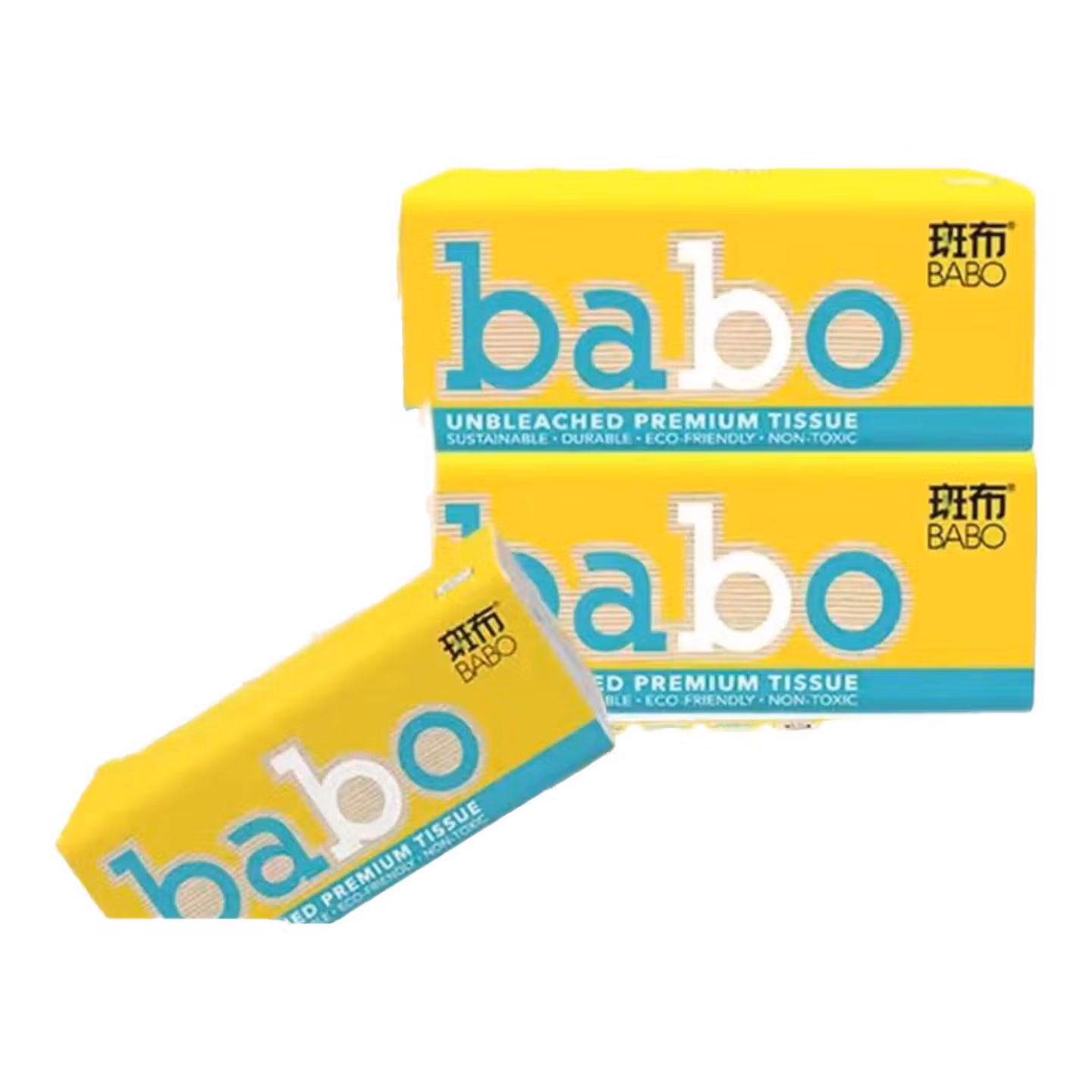 斑布Classic经典系列纸面巾100抽竹浆本色抽纸巾孕婴适用家庭用纸批发 3层