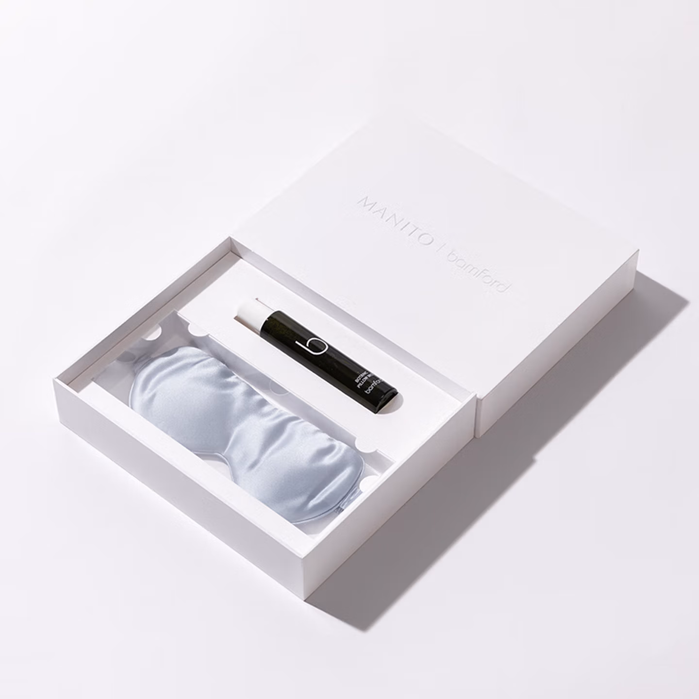MANITO/曼尼陀 X Bamford睡眠礼盒 真丝睡眠遮光眼罩 礼物 天冰蓝
