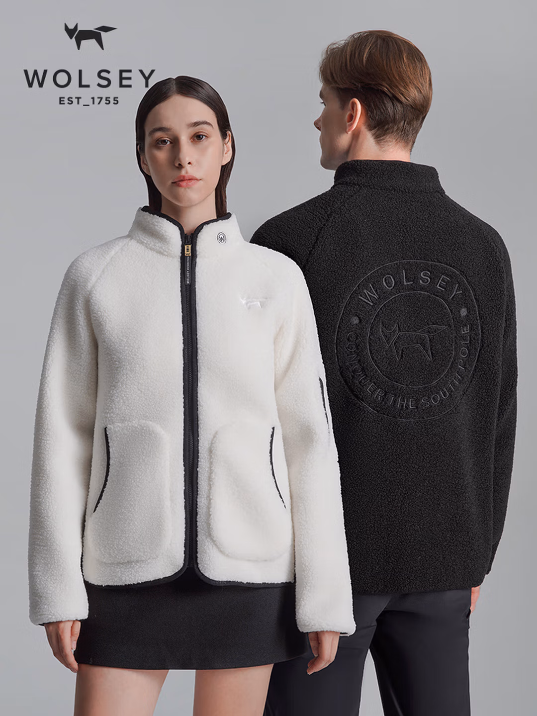 英国 Wolsey 雪橇  男女款加厚仿羊羔绒立领外套 WD380721 双重优惠折后￥203.67