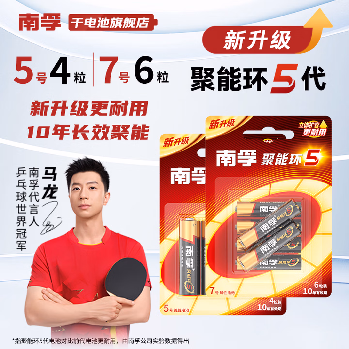 南孚碱性电池5号7号10粒 聚能环4/5代五号七号干电池适用键盘鼠标/玩具/钟表