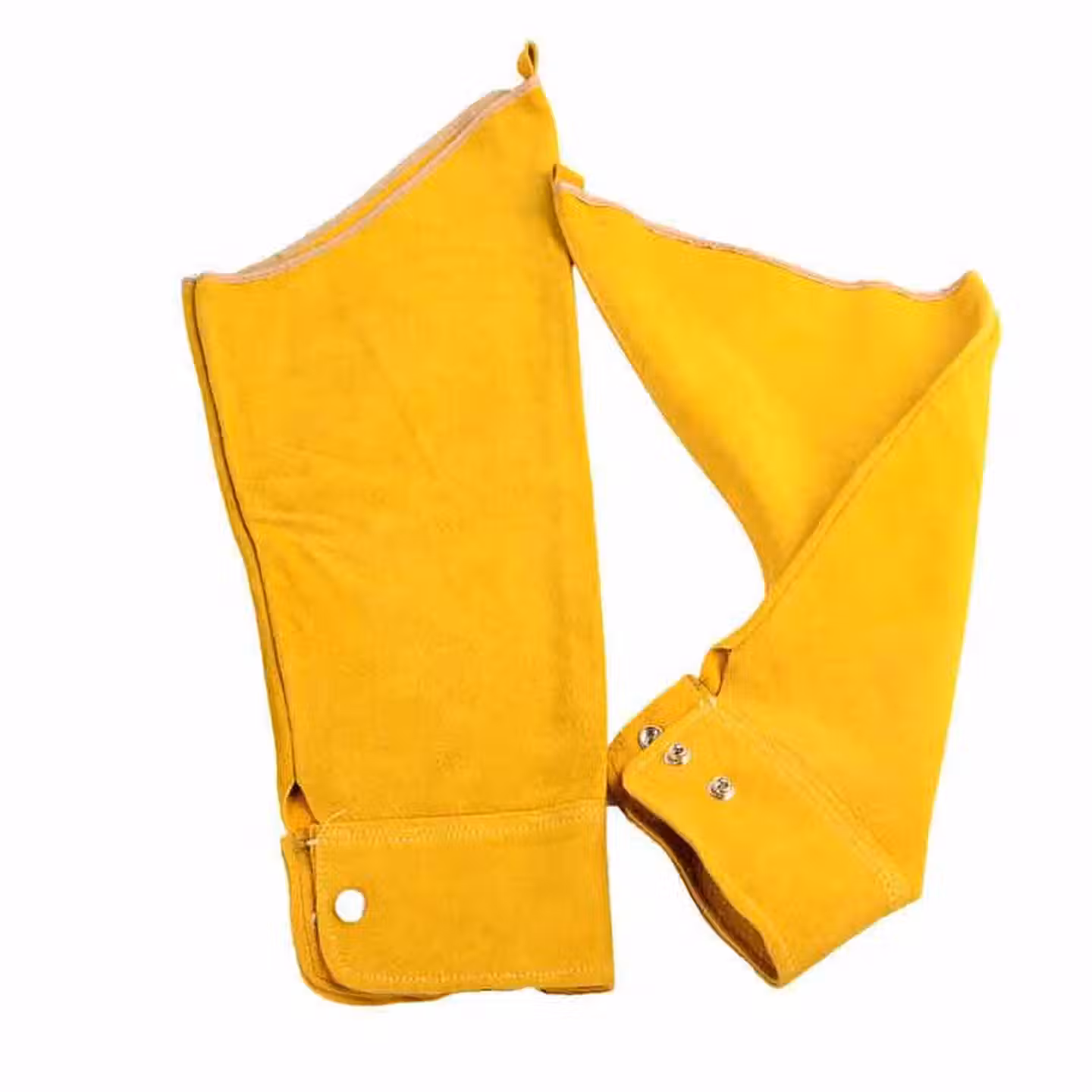 安小侠 焊工袖套劳保电焊套袖牛皮防烫耐高温耐磨隔热 黄色 60cm AGST06