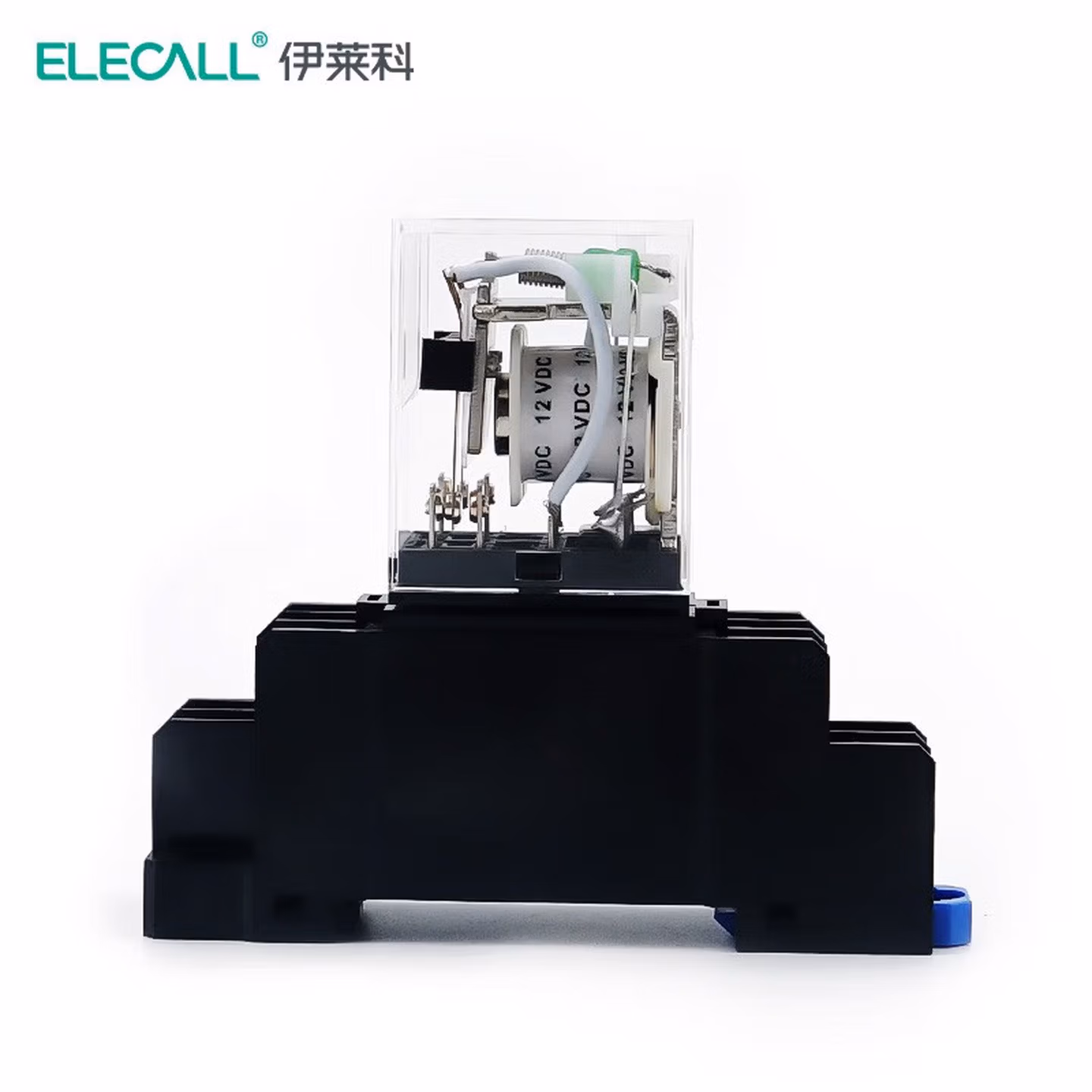 伊莱科（ELECALL）小型中间继电器底座两开两闭8脚11脚14脚底座 HH52