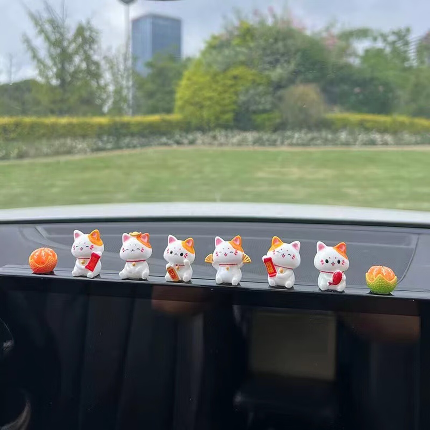 显示器装饰摆件办公室桌面招财猫小玩具
