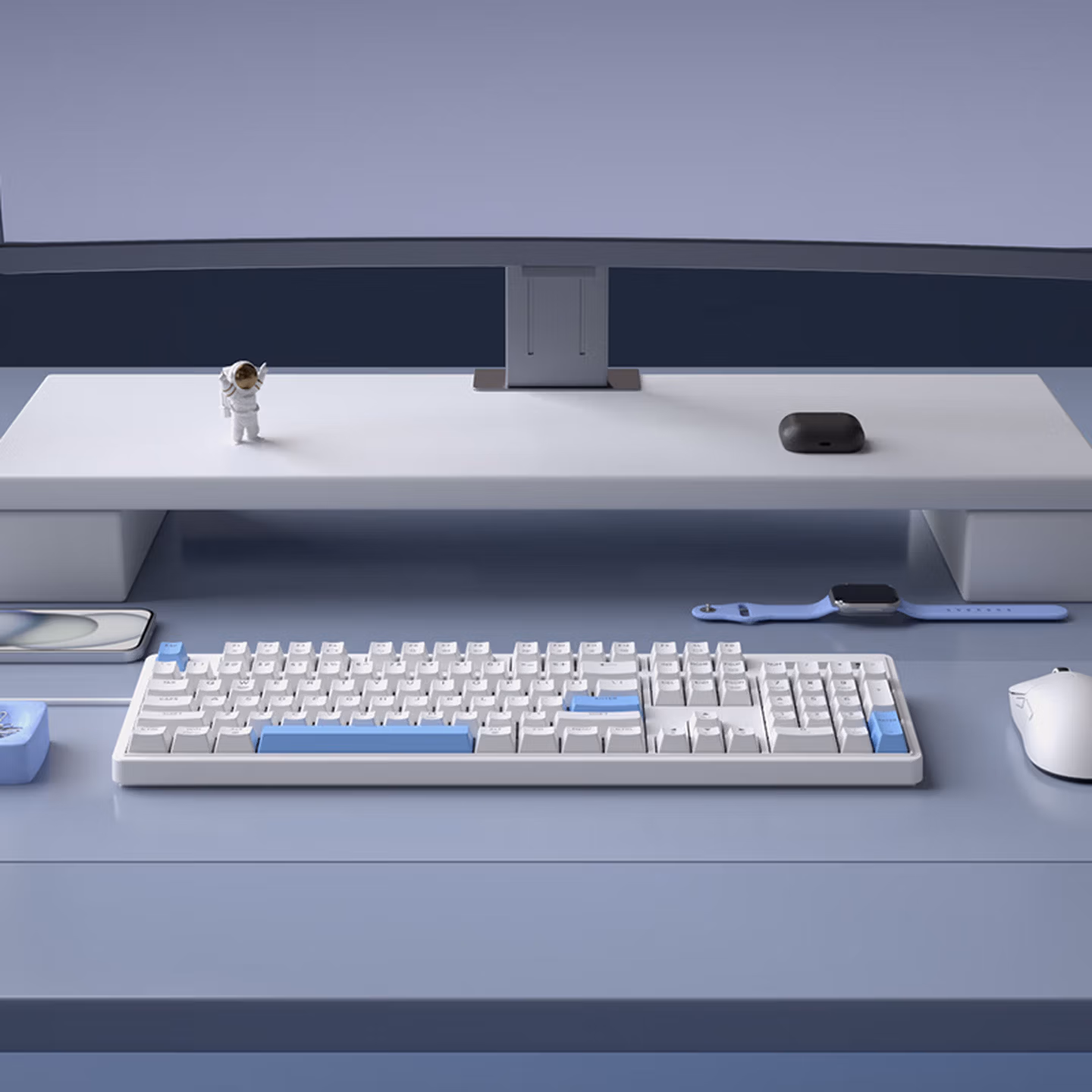 京东京造 J104有线机械键盘gasket结构18键热插拔客制化背光茶轴透光键帽