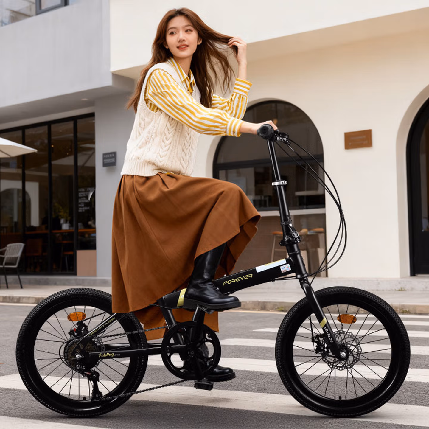 永久 MN-3012 超轻折叠自行车 20寸 变速 辐条轮 双重优惠折后￥388