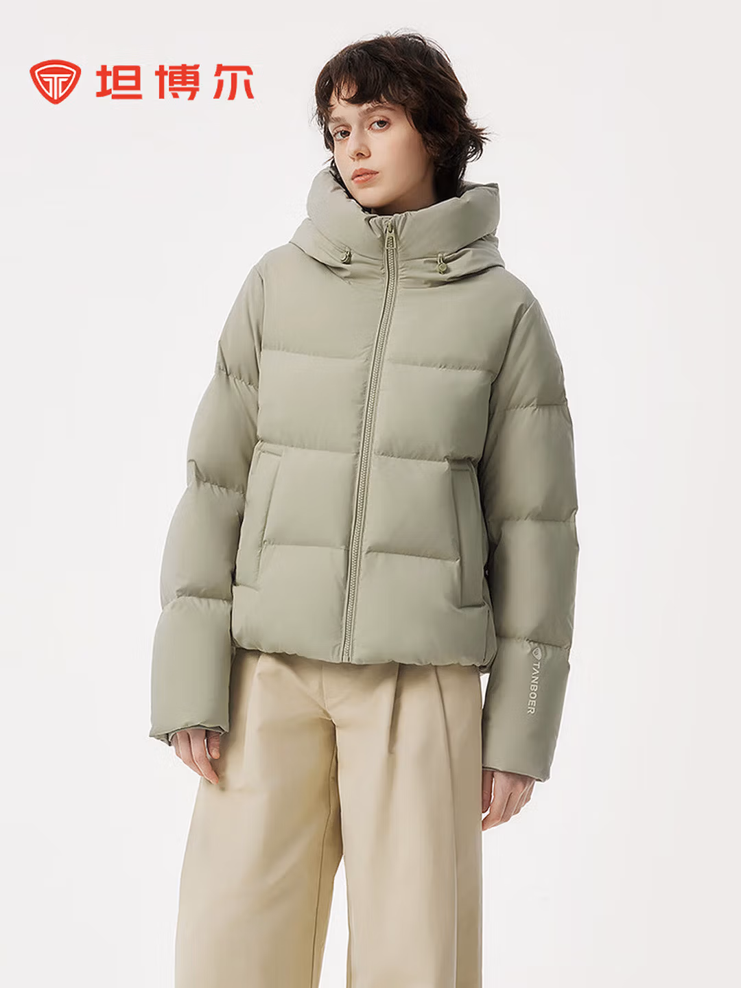 Tanboer 坦博尔 女式短款连帽羽绒服 TBF330332D 京东优惠券折后¥350.5 多色可选