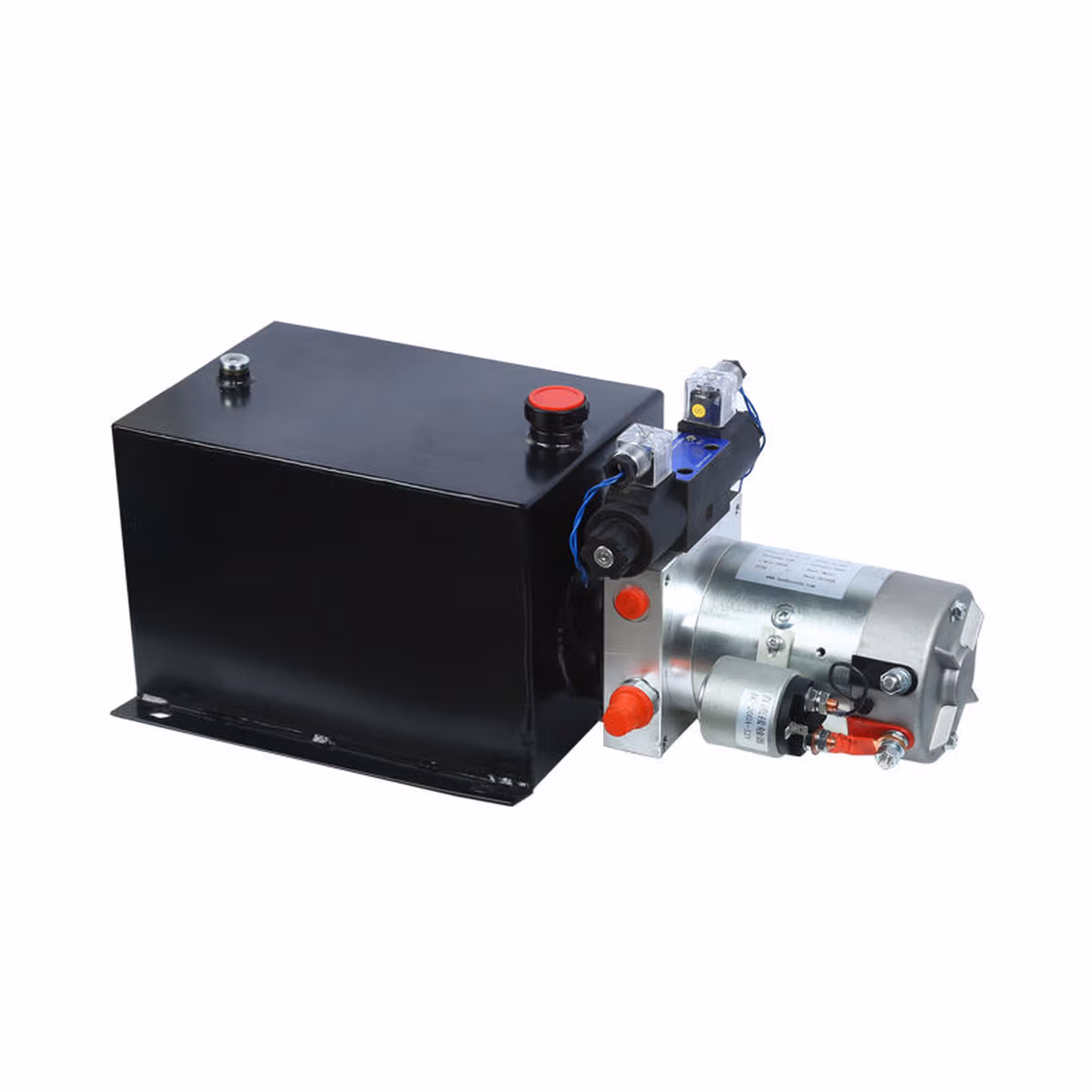 液压动力单元总成泵电机电磁电动叉车尾板升降液压泵站12V24V48V 12V 启