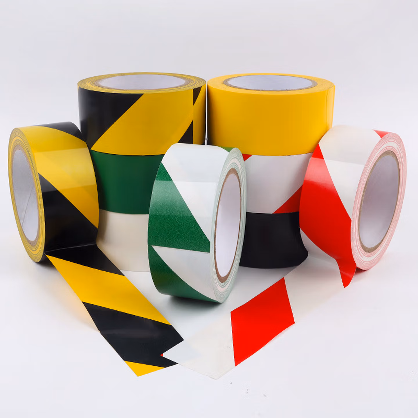 虎顿黄色反光警示胶带5cm黄色反光膜防水地贴限高架护栏防撞柱子夜间道路施工交通警