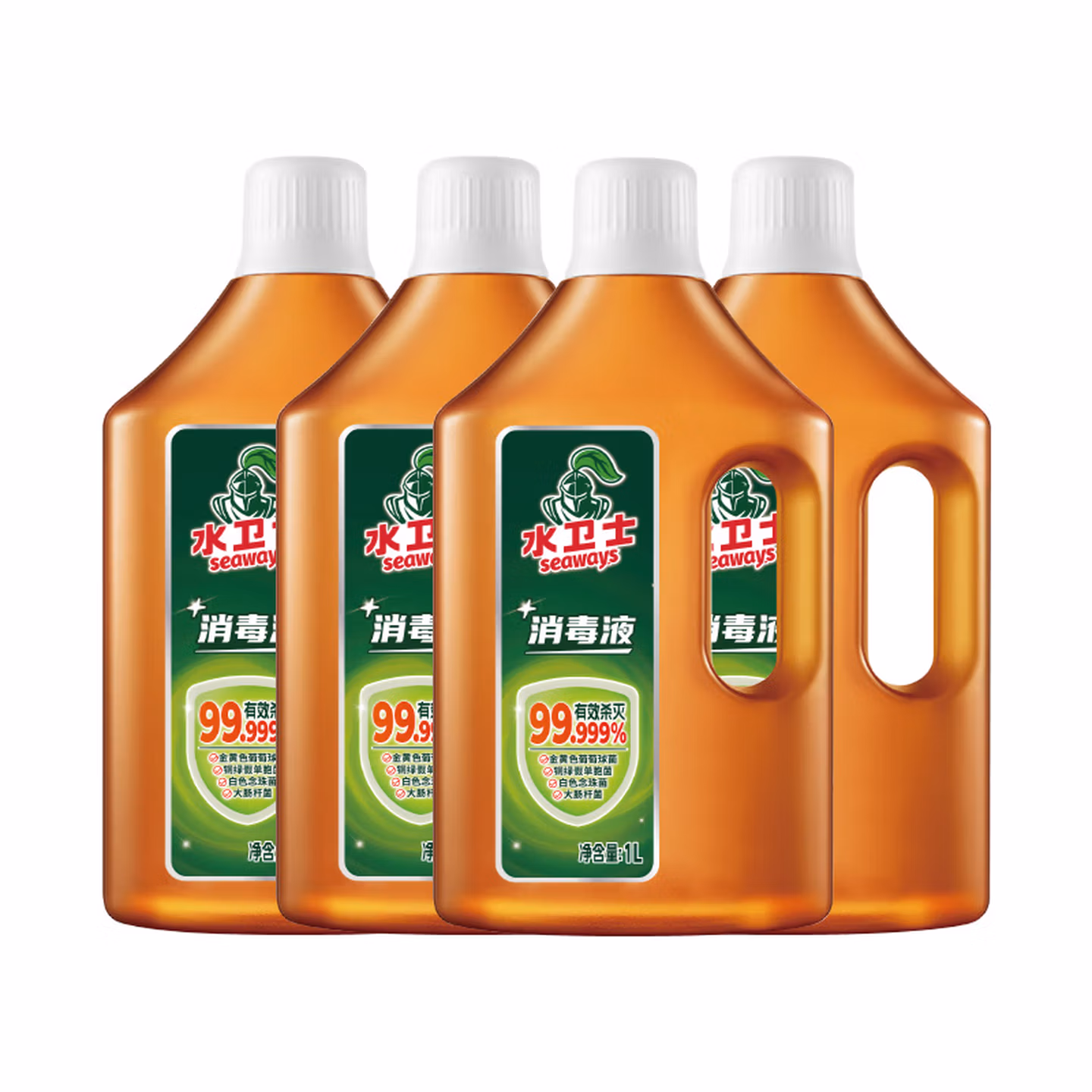 水卫士多用途消毒液 衣物消毒液1L*4瓶 室内母婴宠玩具衣物地板杀菌剂