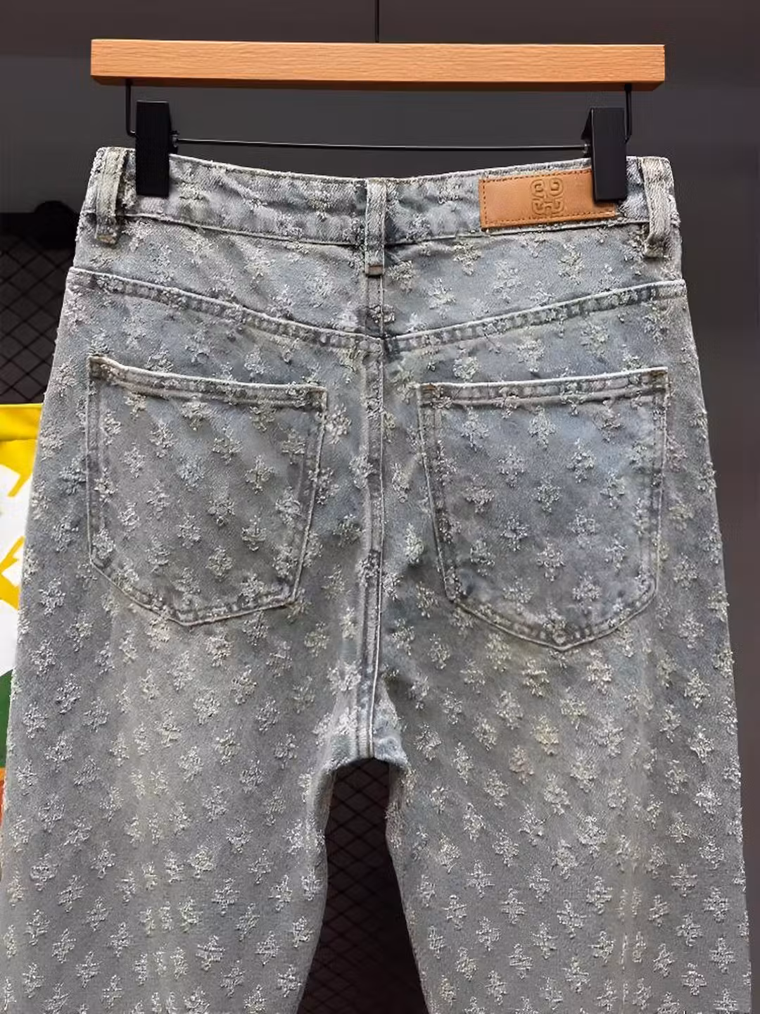 American Jacquard Old Jeans Men's Autumn And Winter Fashion Loose Design Straight Pants Youth Handsome Casual Pants, Blue 28_mkmklike.com