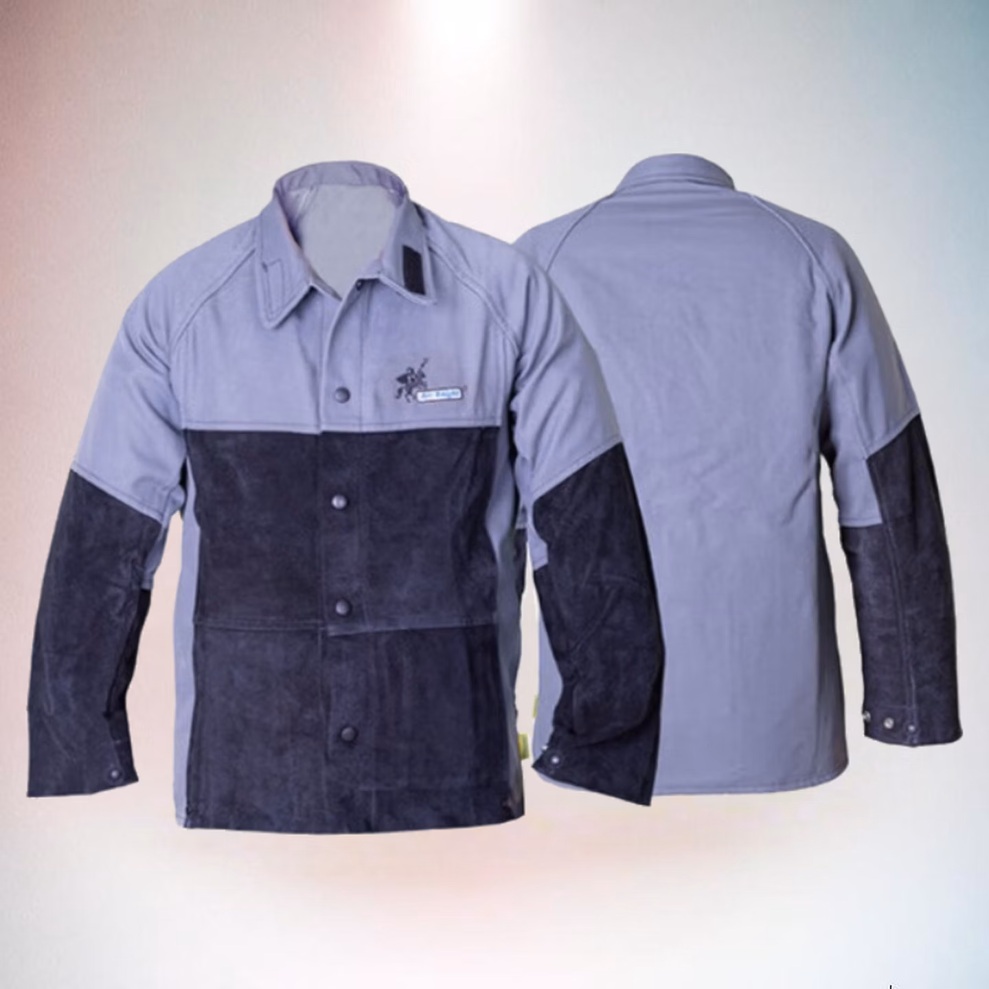 威特仕焊接防护服牛皮假阻燃布可水洗电弧骑士世赛比赛电焊服38-4350 上衣 X