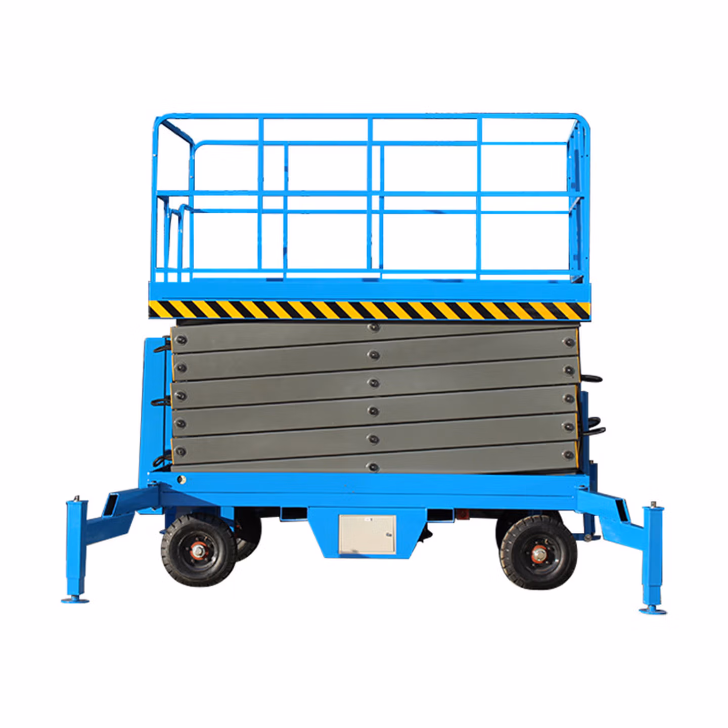 移动式升降机电动液压全自行走式小型高空作业登高车剪叉升降平台 常规款升高4米载重