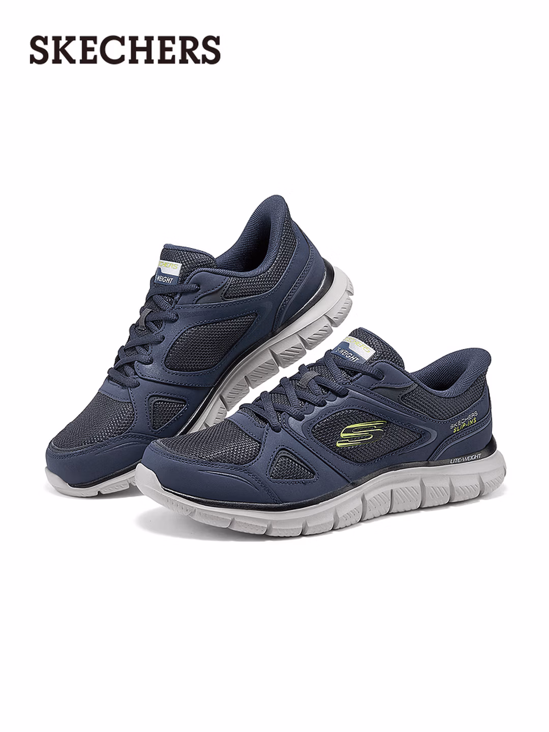 Skechers 斯凯奇 26年款 网面低帮一脚蹬 男式老爹鞋闪穿鞋 233039 京东优惠券折后￥179