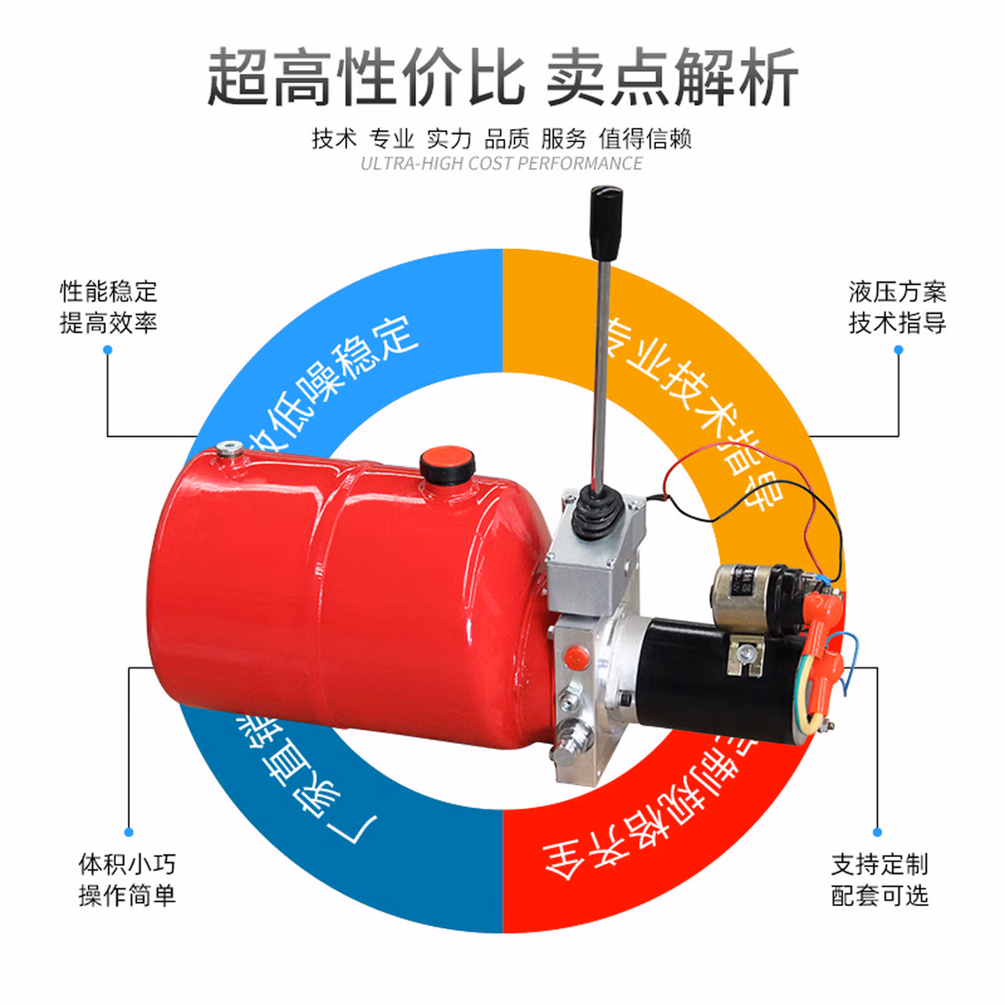 液压动力单元动力12V24V液压泵站小型动力站泵站微型液压站电瓶 12_24V双