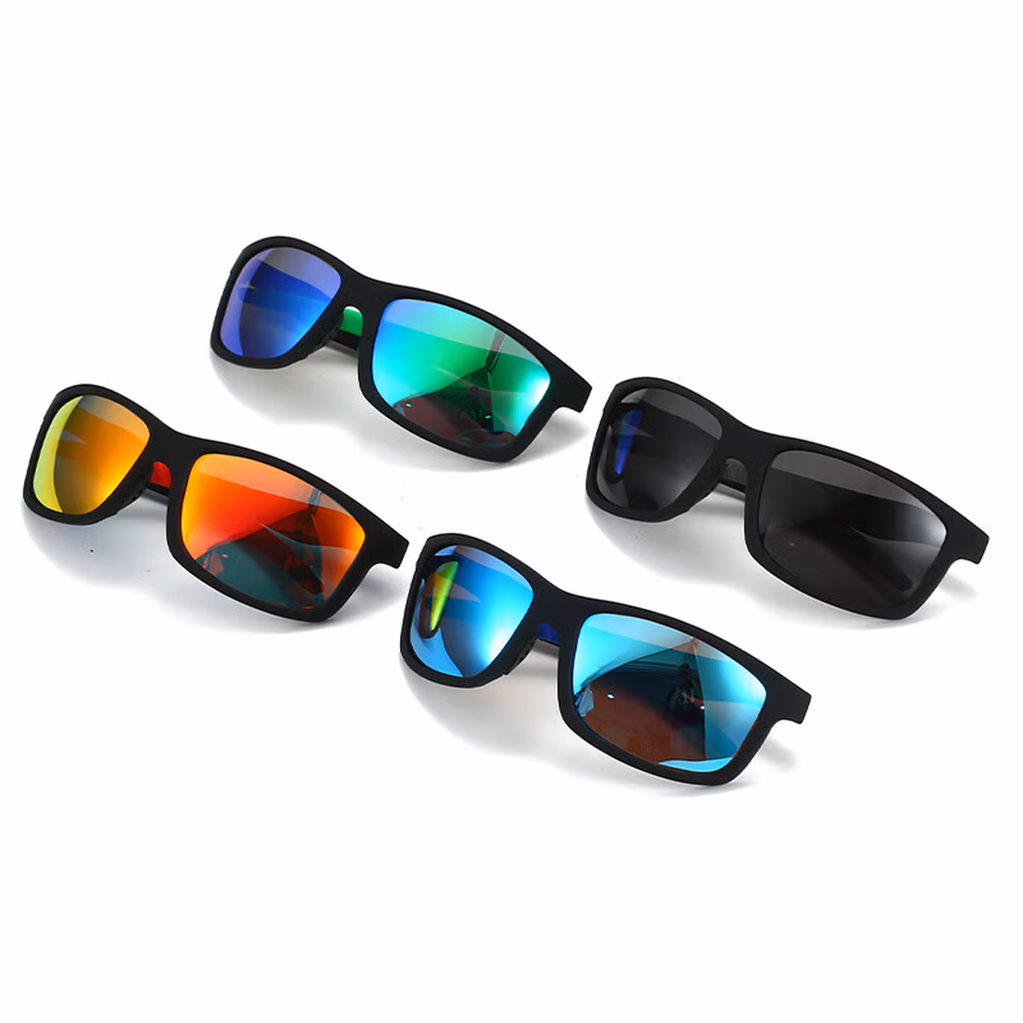 HH运动骑行眼镜新款sunglasses眼镜批发太阳墨镜防风护目镜 黑框红膜+纽