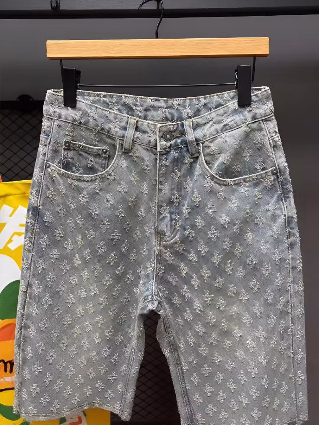 American Jacquard Old Jeans Men's Autumn And Winter Fashion Loose Design Straight Pants Youth Handsome Casual Pants, Blue 28_mkmklike.com