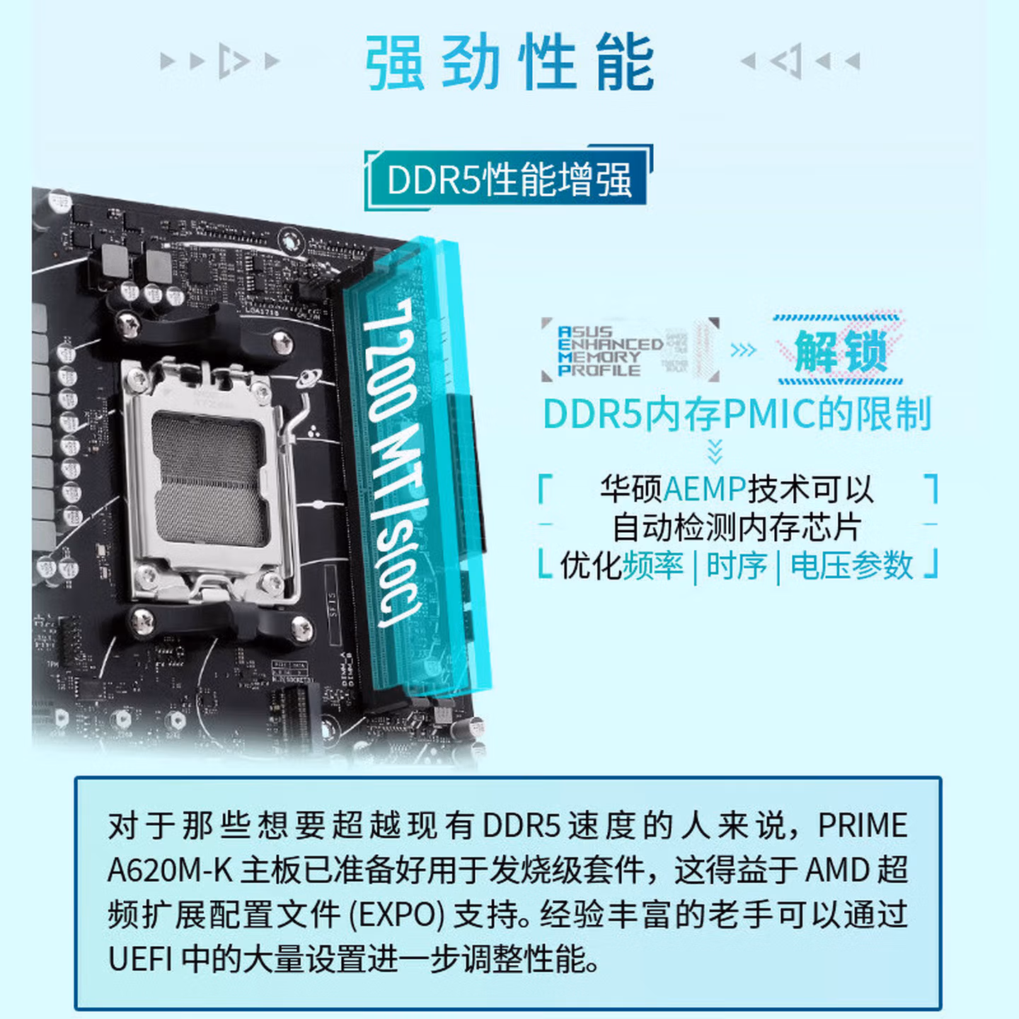 华硕（ASUS）PRIME 大师 A620M-K/A620M-A台式机AMD电脑