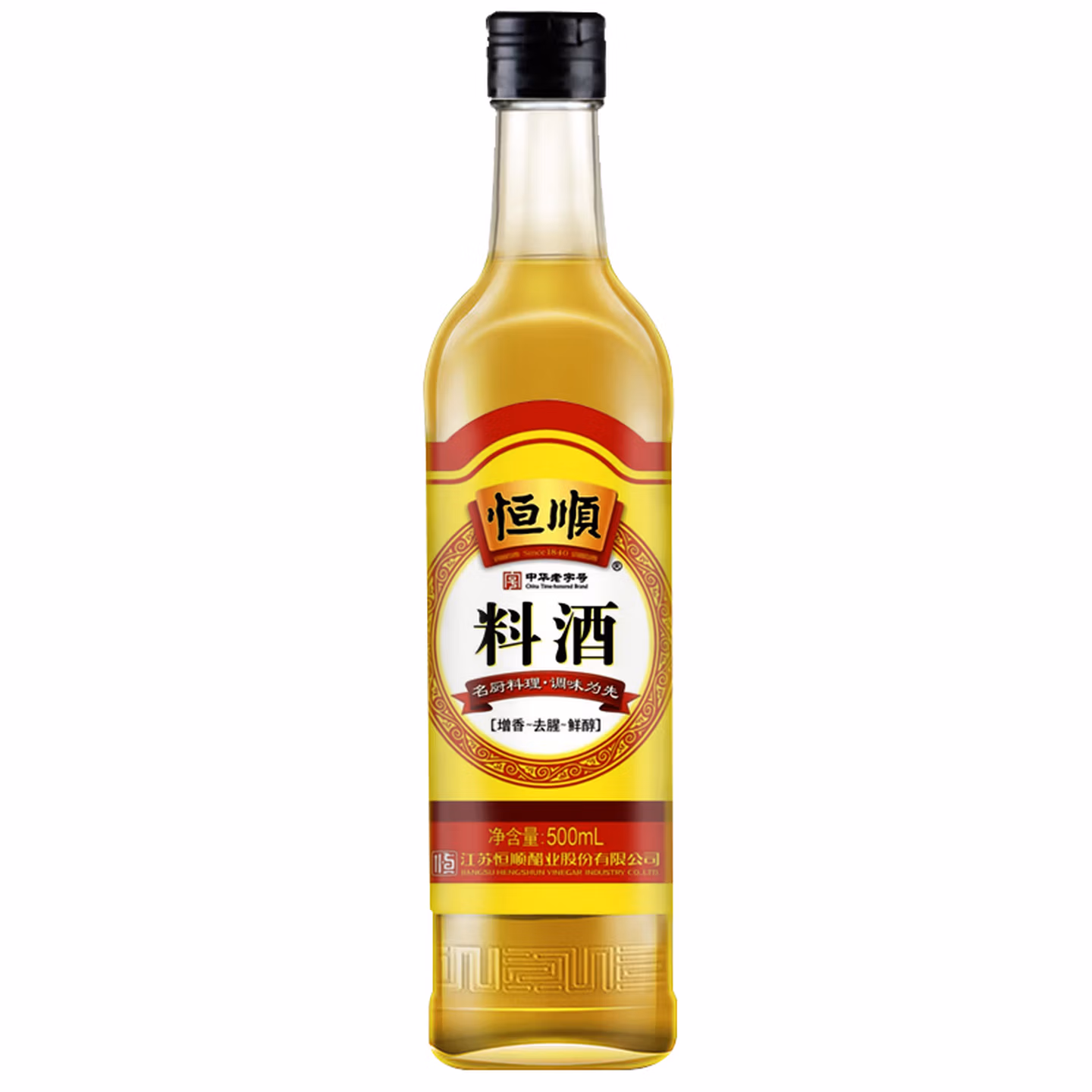 恒顺  料酒 葱姜料酒 去腥增鲜鲜醇 500ml  中华老字号