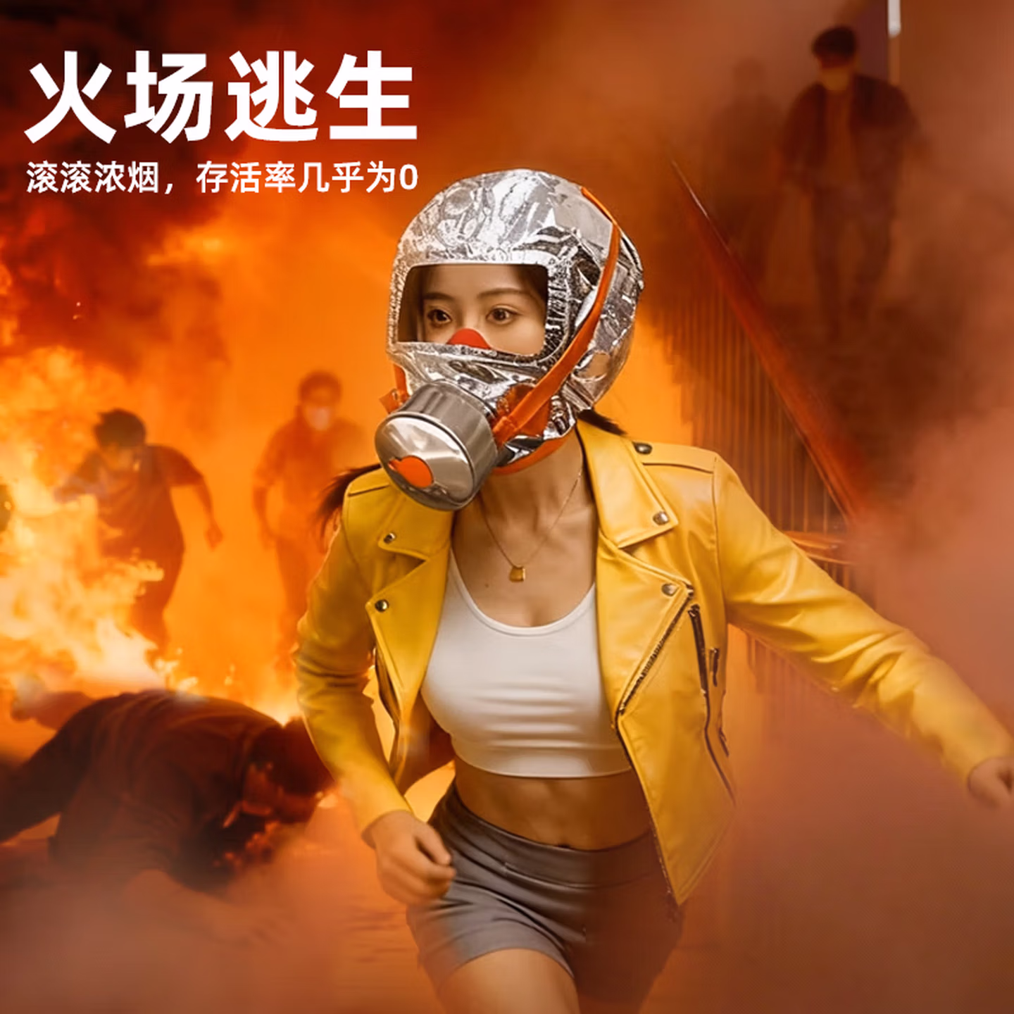 消防面具防烟防毒面罩酒店宾馆国标3C认证家用火灾逃生防火TZL30过滤式自救呼吸