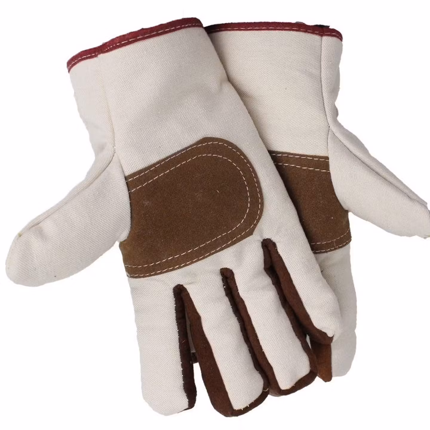 双层全衬24道线帆布手套机械电焊工耐磨加厚工作劳保防护用品厂家 铁路帆布手套(1