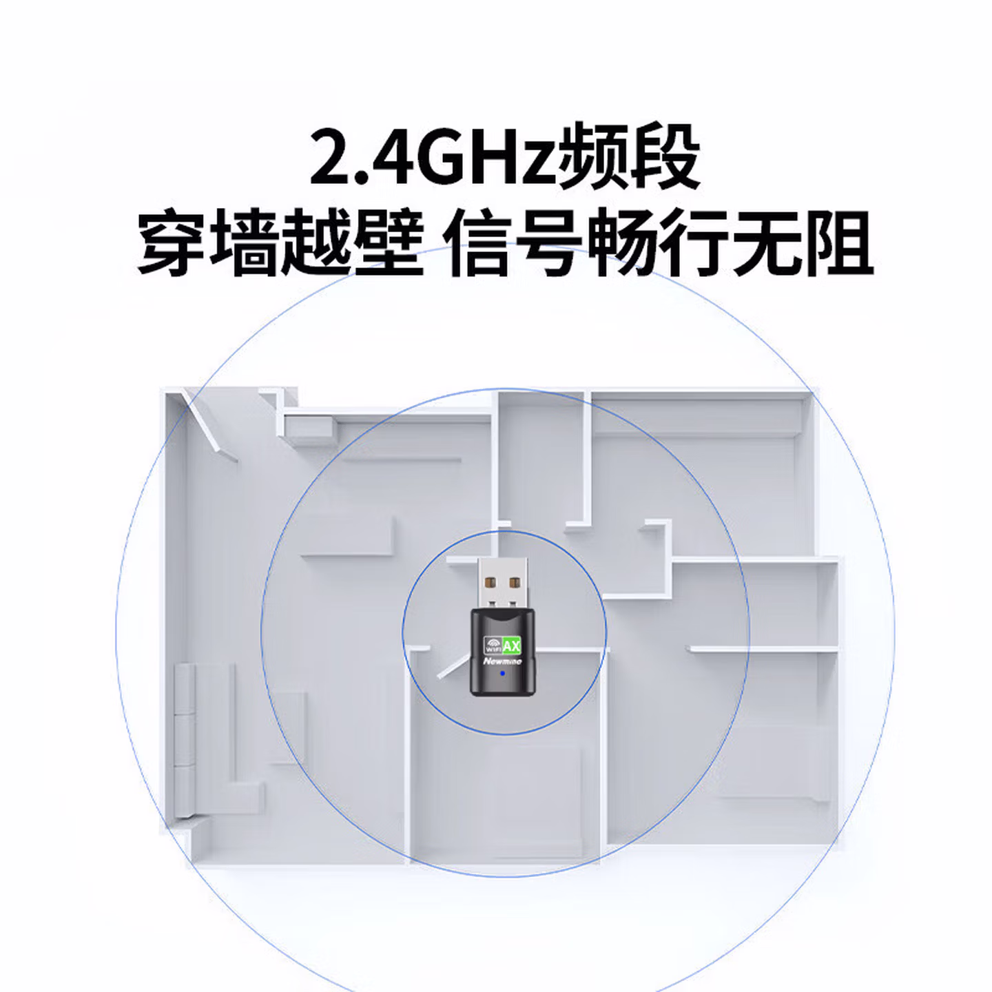 纽曼（Newsmy） 黑色纽曼  WIFI6无线网卡 5G双频1800M千兆电竞