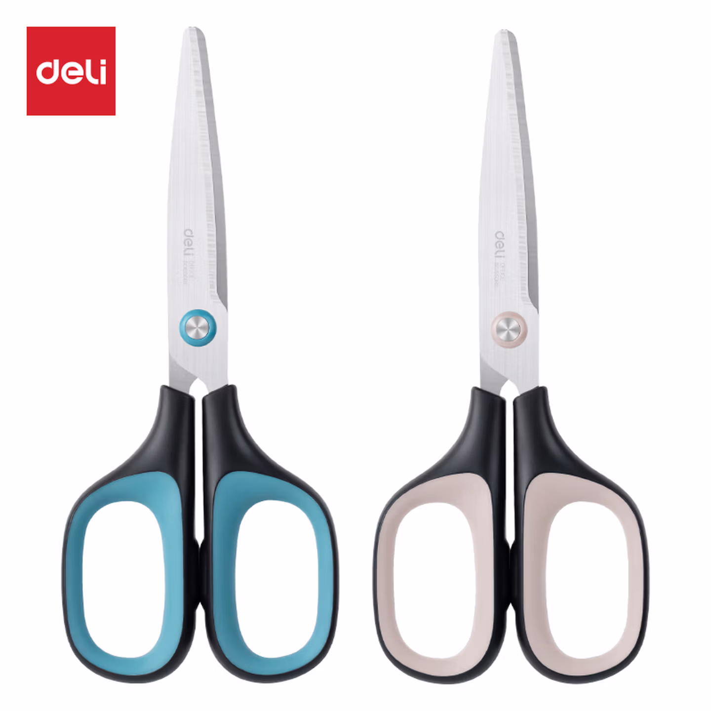 得力(deli)175mm办公生活家用剪刀 升级软胶手柄 中号剪子手工剪纸刀 办