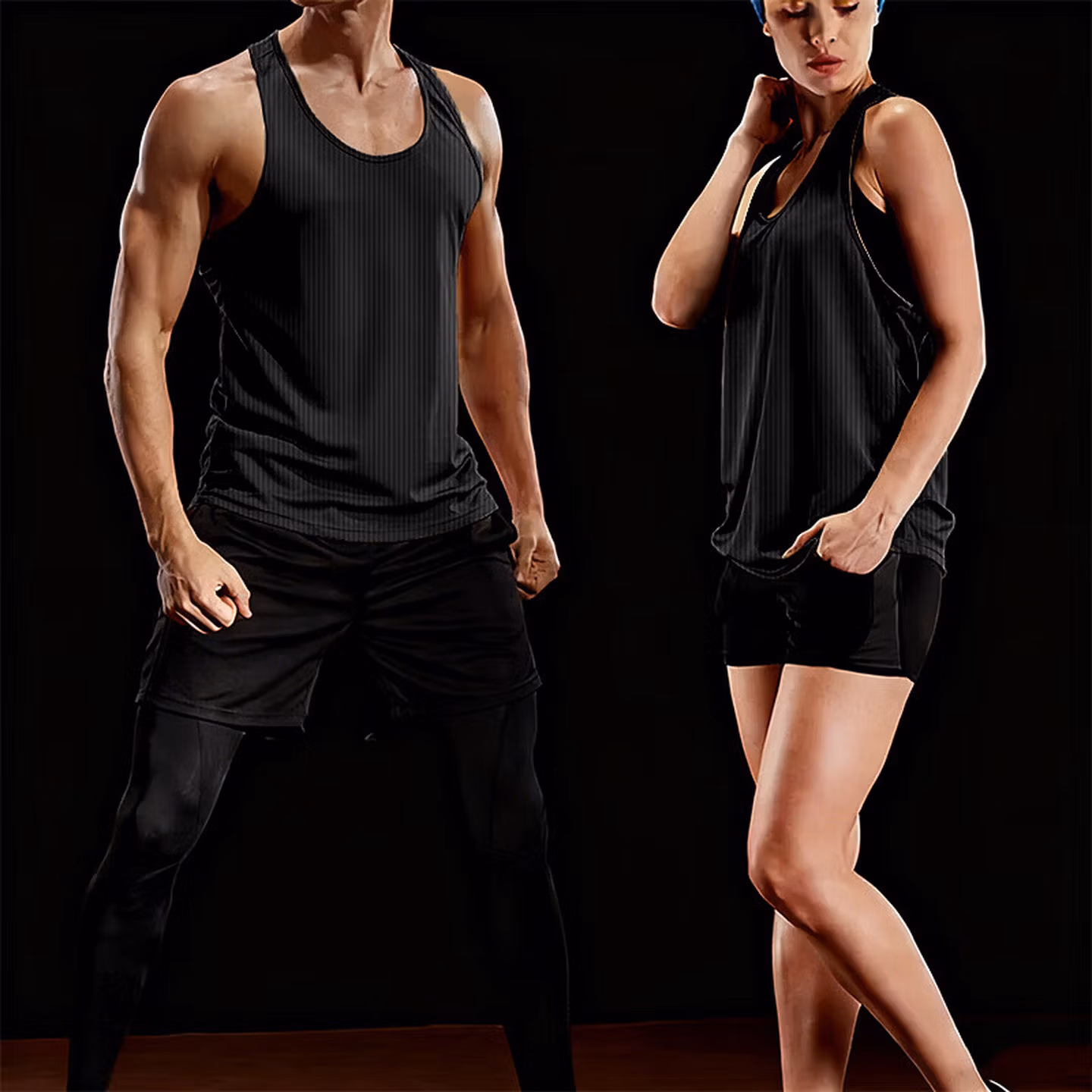 American Fitness Men's Fitness Summer Vest Basketball Sports Show Muscle Loose Breathable Sleeveless Bottom Shirt_viptrois.com