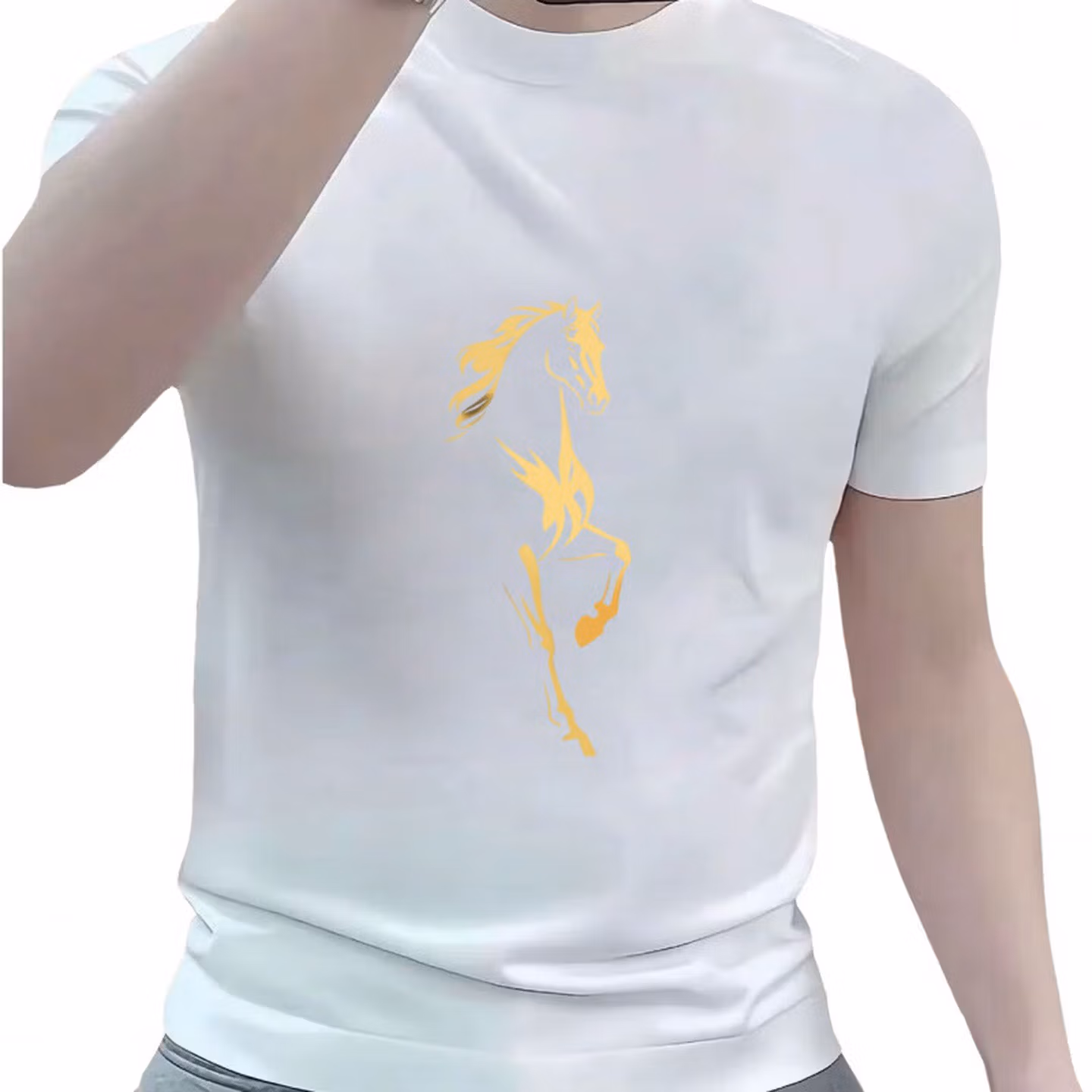 T-shirt uomo in cotone stampato bordeaux versatile_voghion.com