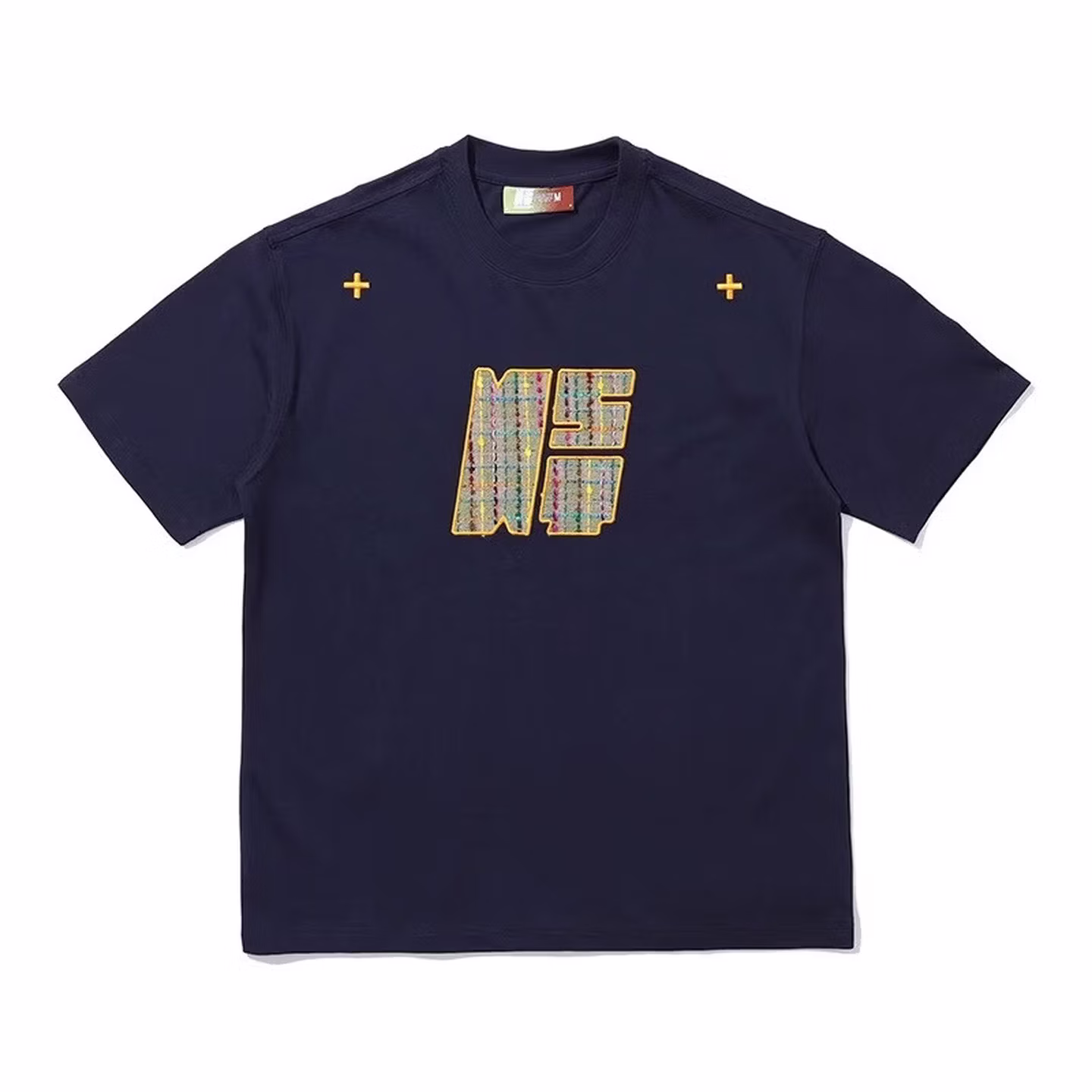 Heavyweight Embroidered American Short-sleeved T-shirt Boys Summer Thin Feeling Ruffian Handsome Cityboy Couple Half-sleeved T-shirt, Black 2XL_viptrois.com
