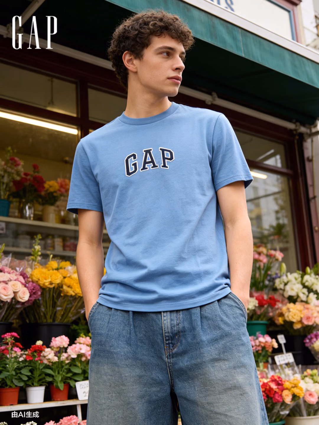 Gap 盖璞 纯棉字母logo 男式短袖T恤 美版 570044 京东优惠券折后￥49包邮 多色可选