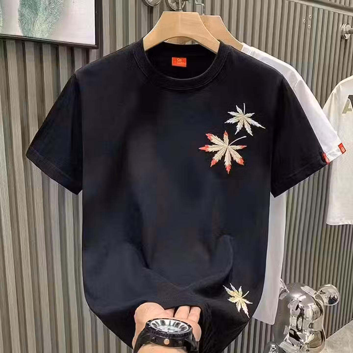 Chinese Style Phoenix Embroidered Short-sleeved T-shirt Men's 2026 Summer New Guochao Loose And Versatile Trend Half-sleeved Top_viptrois.com