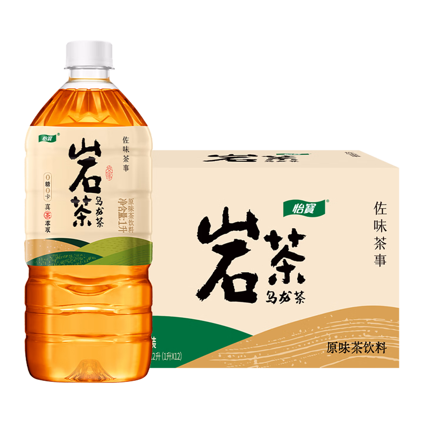 怡宝 佐味茶事 岩茶乌龙茶 原味茶饮料 1L*12瓶  京东优惠券折后￥39.9包邮